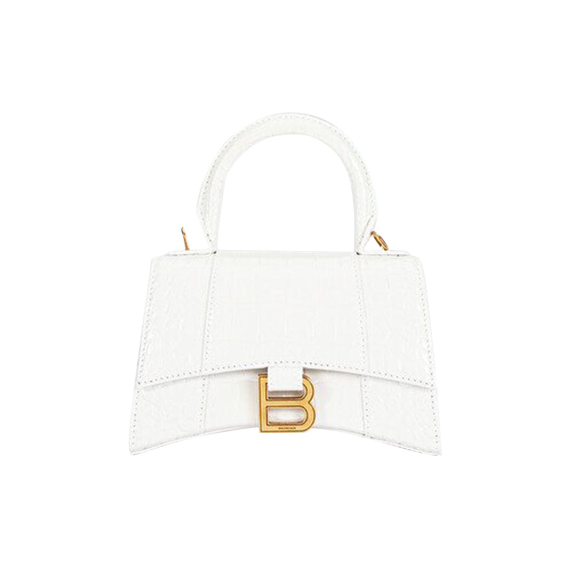 Pre-owned Balenciaga Hourglass Xs Top Handle Bag 'white'