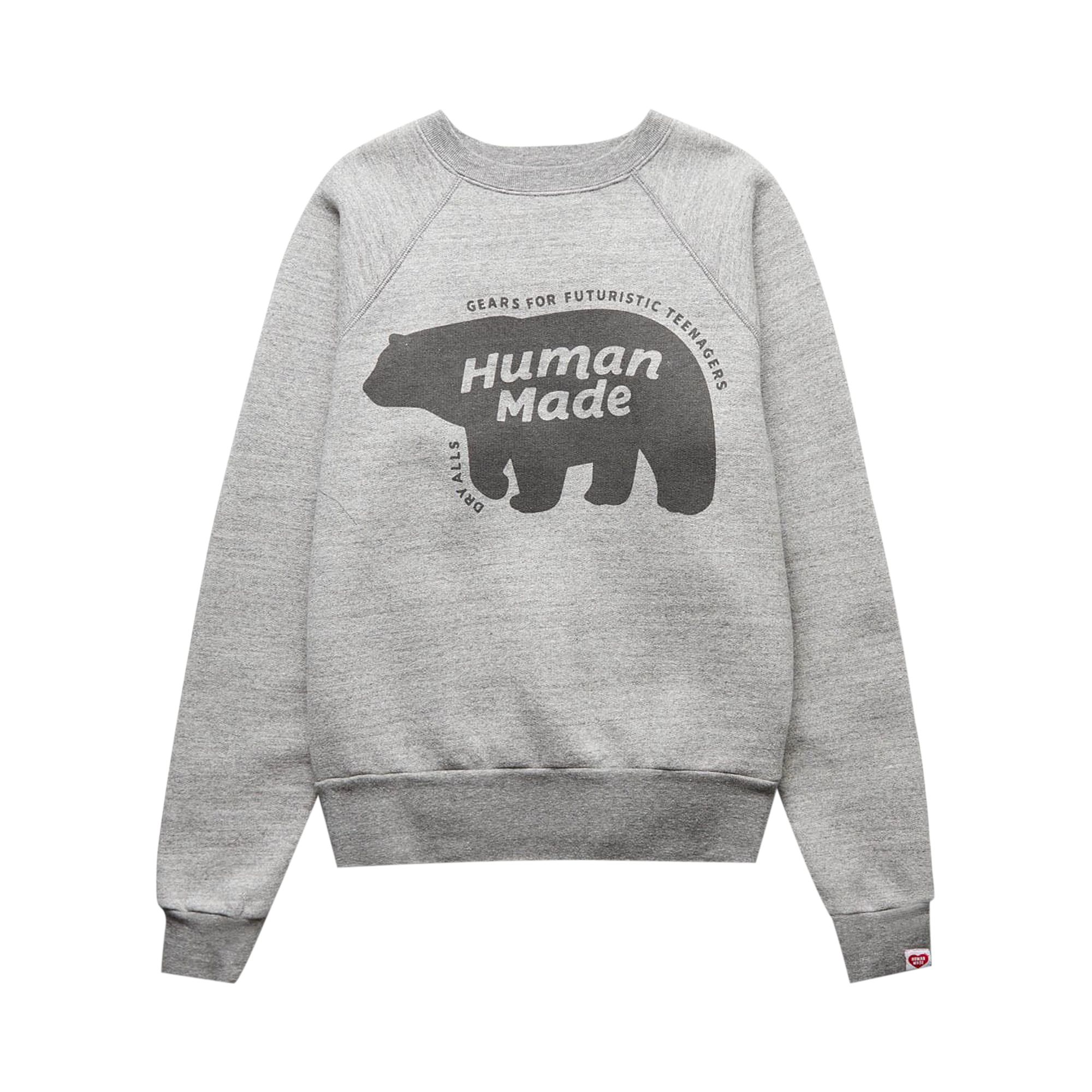 Click to view more detailed imagery on our partner's website Pre-owned Human Made Raglan Crewneck Sweatshirt 'grey'