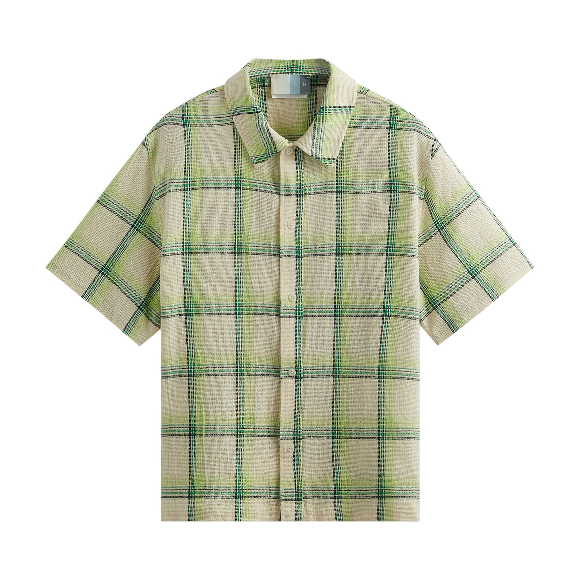 Pre-owned Kith Boxy Collared Overshirt 'apex' In Multi-color
