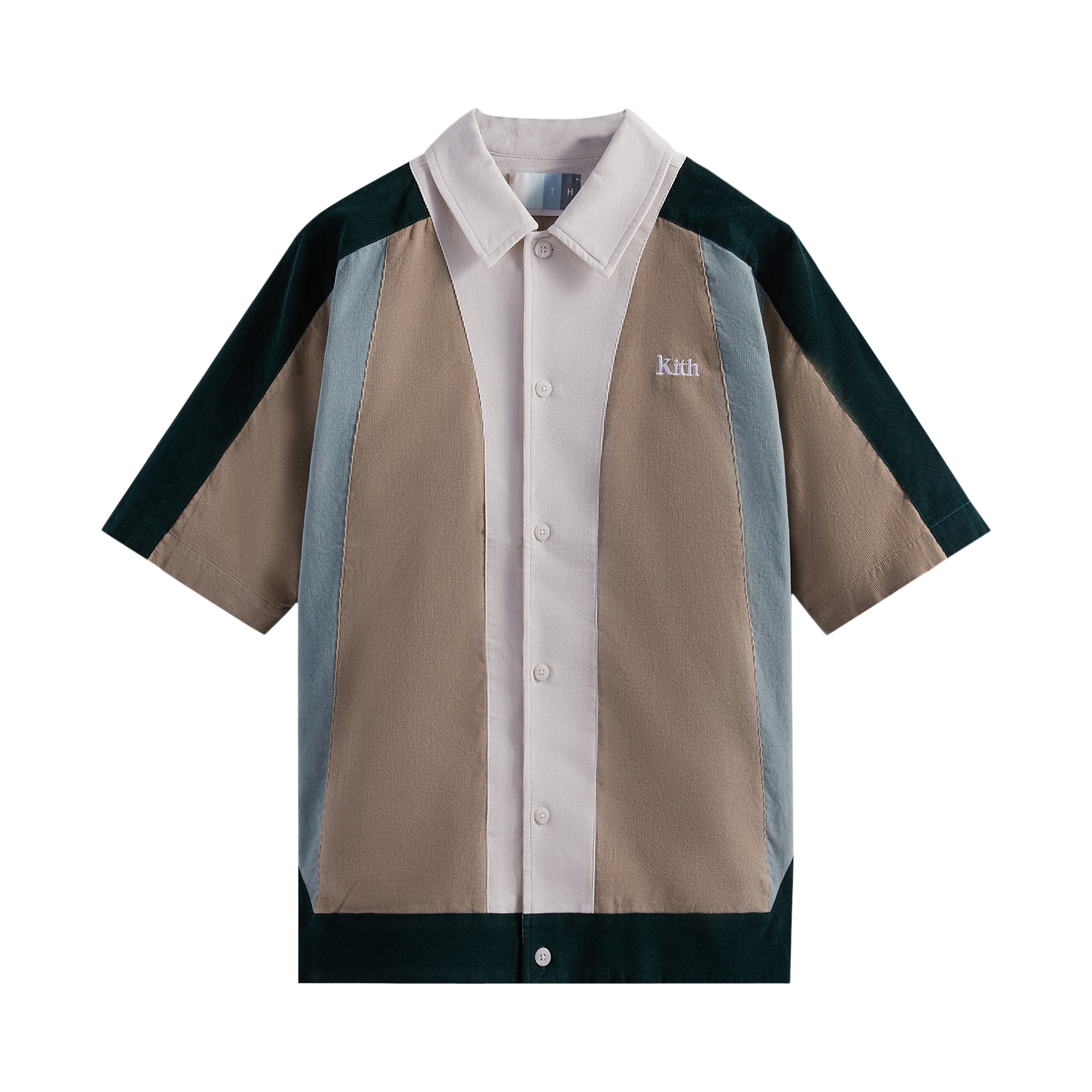 Pre-owned Kith Micro Cord Woodpoint Shirt 'reverie' In Multi-color