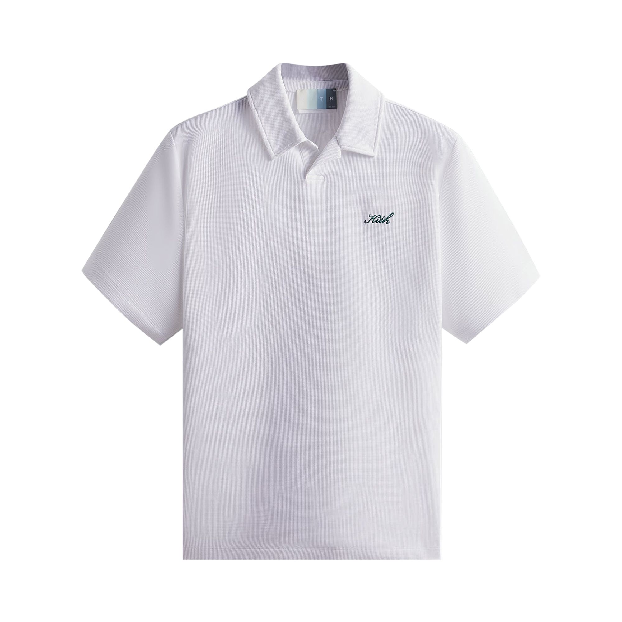 Pre-owned Kith Micro Waffle Drew Polo 'white' | Men's Size Xl