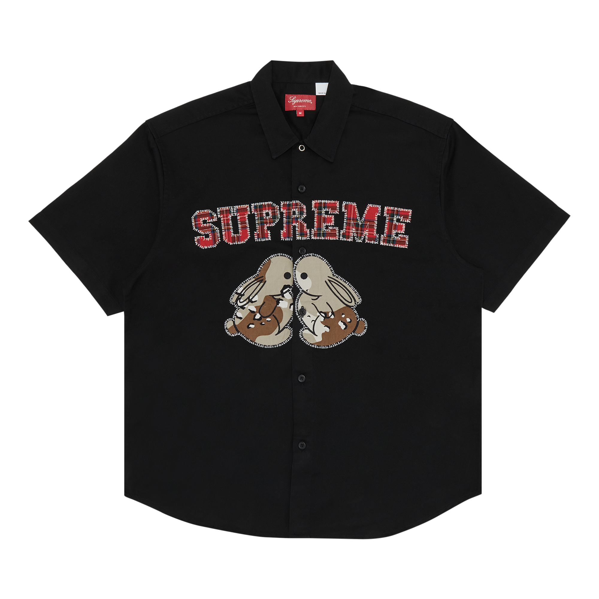 Pre-owned Supreme Bunnies Short-sleeve Work Shirt 'black'
