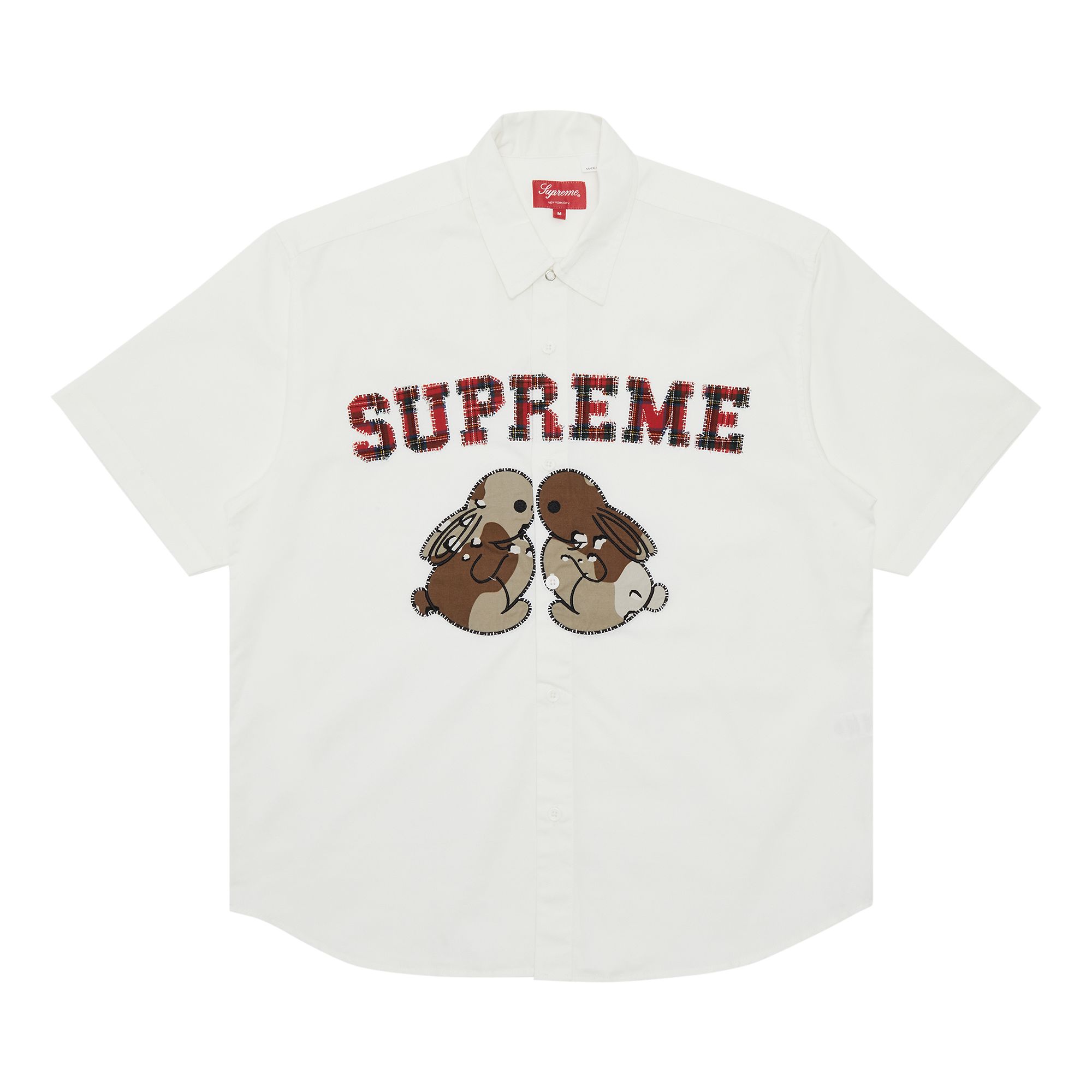 SUPREME SUPREME BUNNIES SHORT-SLEEVE WORK SHIRT 'WHITE'