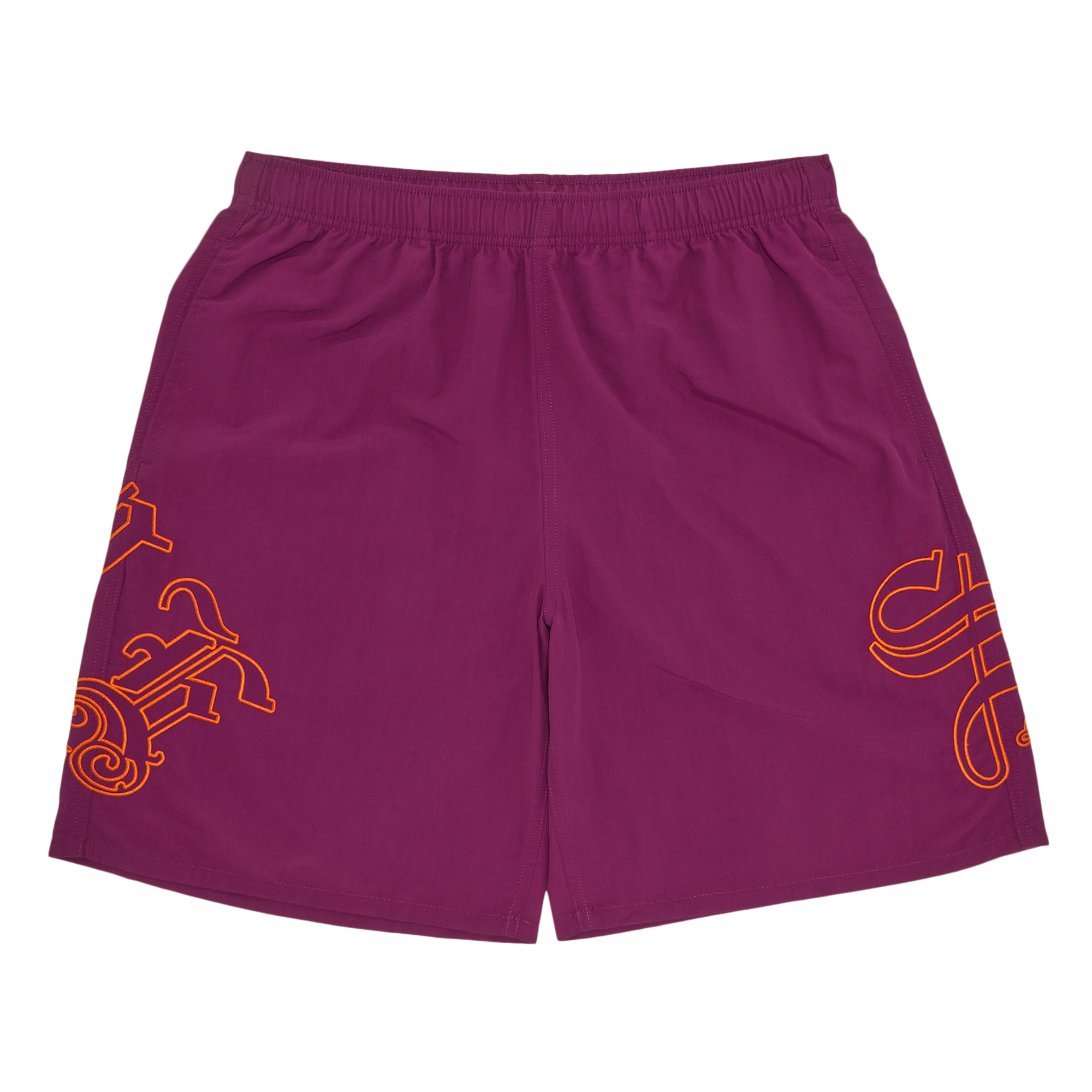 Pre-owned Supreme Old English Nylon Short 'plum' In Purple
