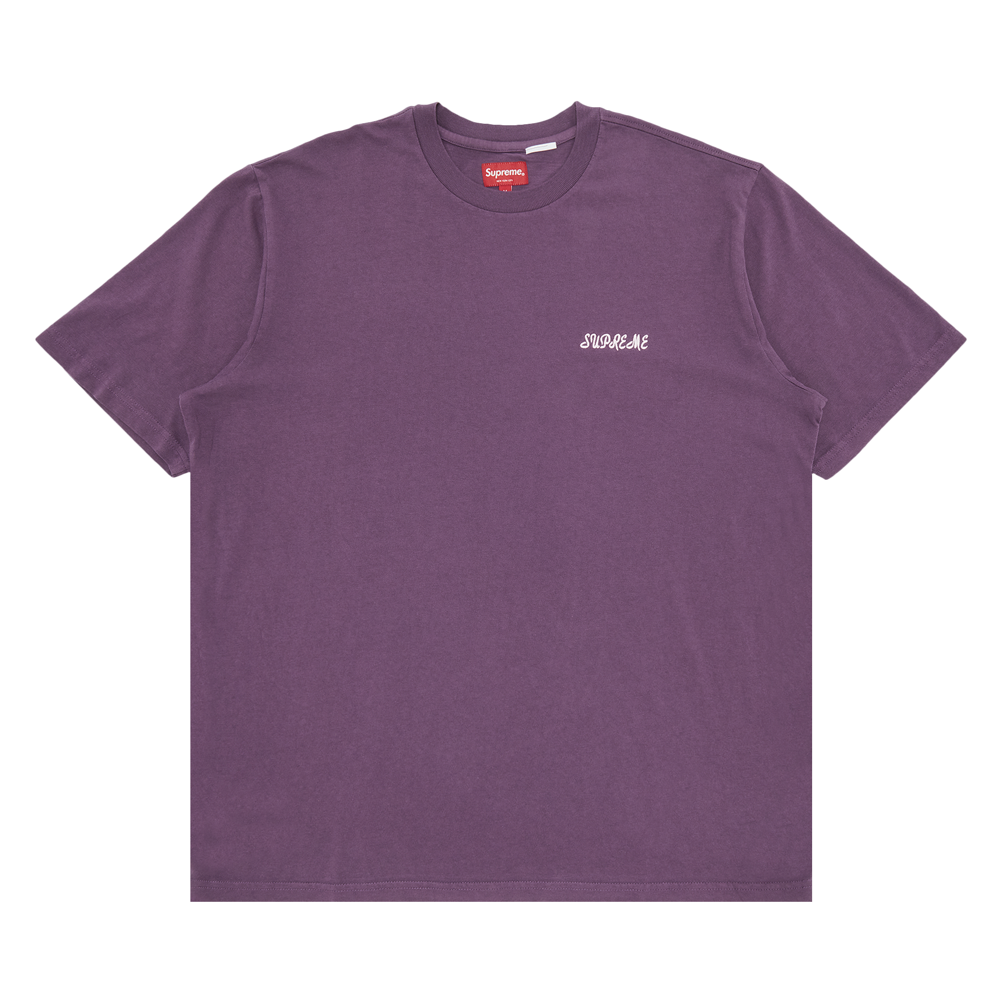 Pre-owned Supreme Washed Script Short-sleeve Top 'purple'