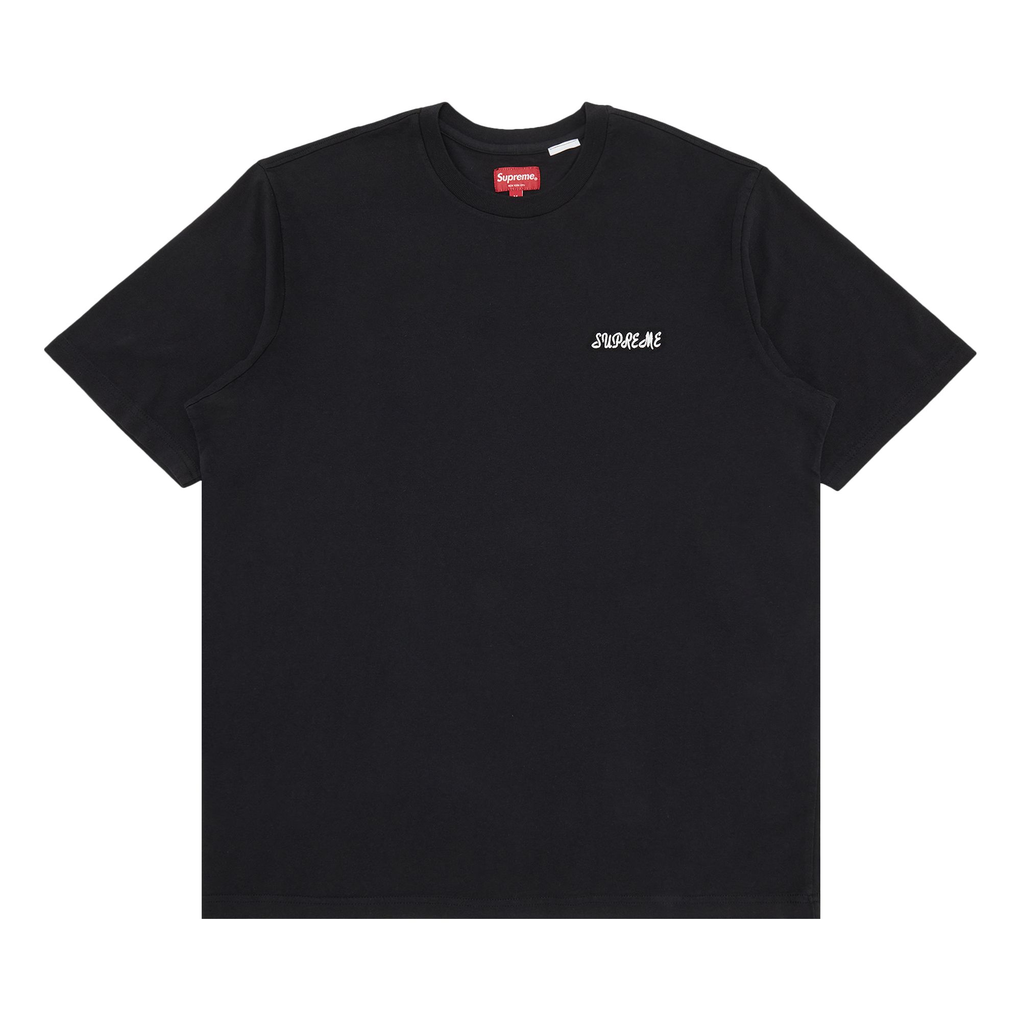SUPREME SUPREME WASHED SCRIPT SHORT-SLEEVE TOP 'BLACK'