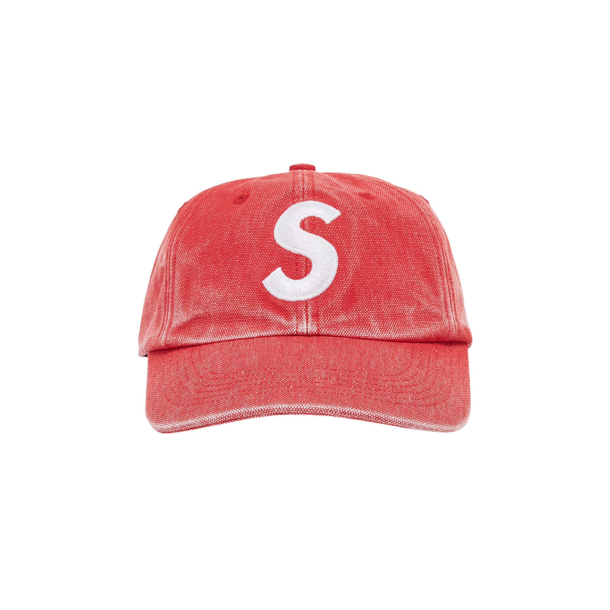Pre-owned Supreme Pigment Canvas S Logo 6-panel 'red'