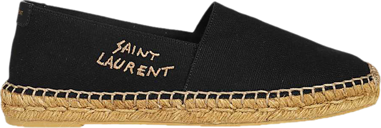 Saint Laurent Embroidered Espadrille 'Black'