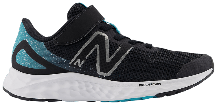 New Balance Fresh Foam Arishi v4 Bungee Lace Top Strap Little Kid Black Virtual Blue