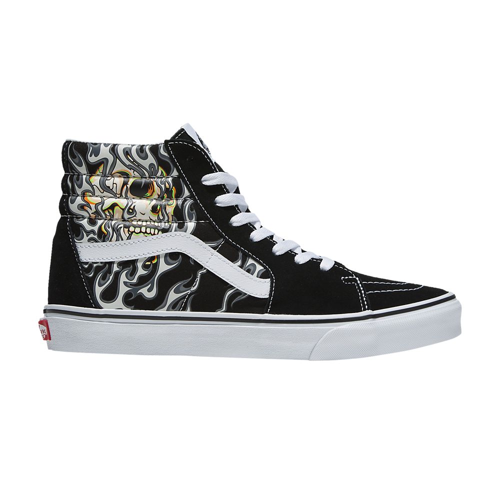 Pre-owned Vans Sk8-hi 'flame Skull' In Black