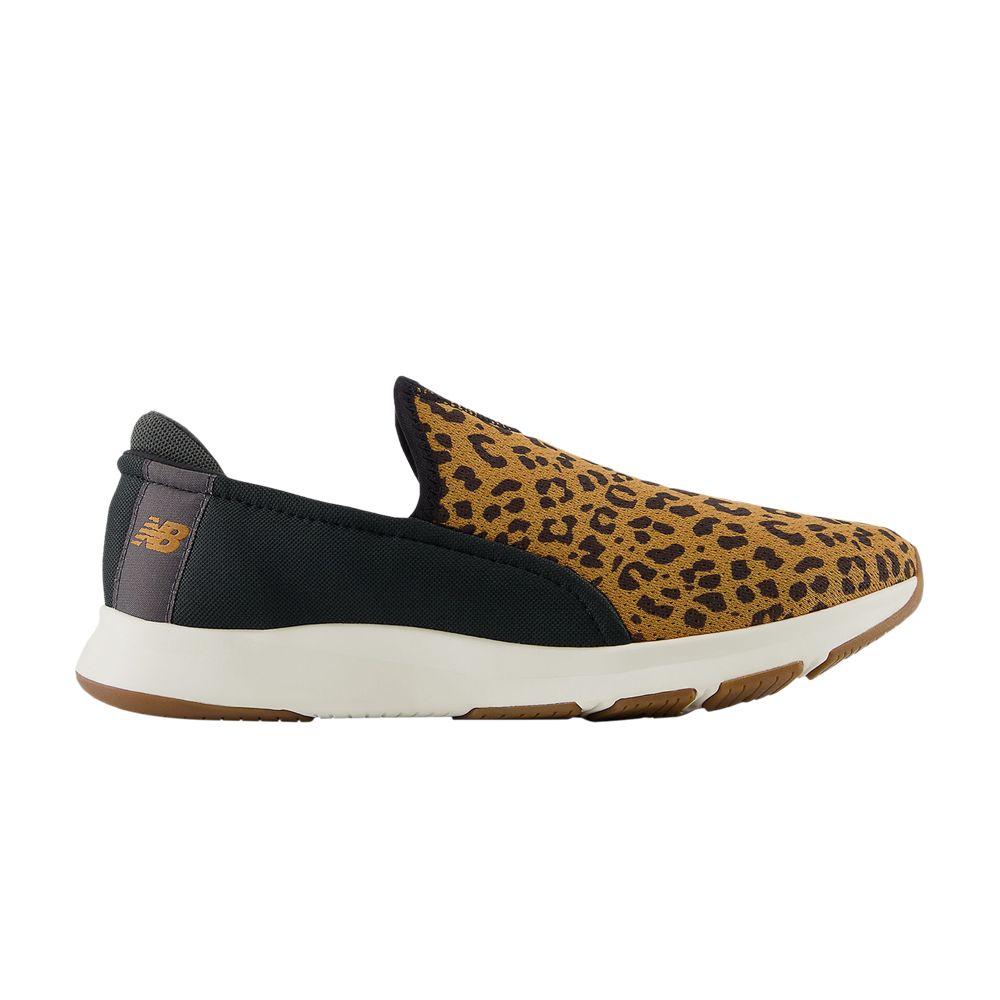 Pre-owned New Balance Wmns Dynasoft Nergize Slip On Wide 'leopard' In Black