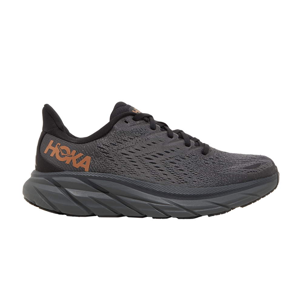 Pre-owned Hoka One One Wmns Clifton 8 'anthracite Copper' In Black