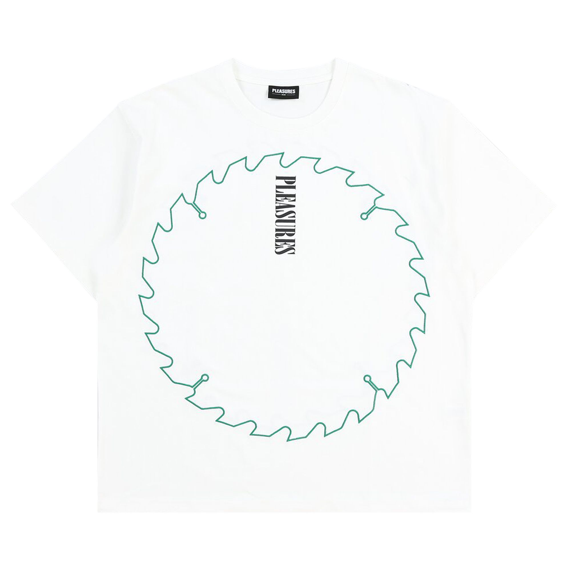 Pleasures Saw Heavyweight T-Shirt 'White' | Men's Size S