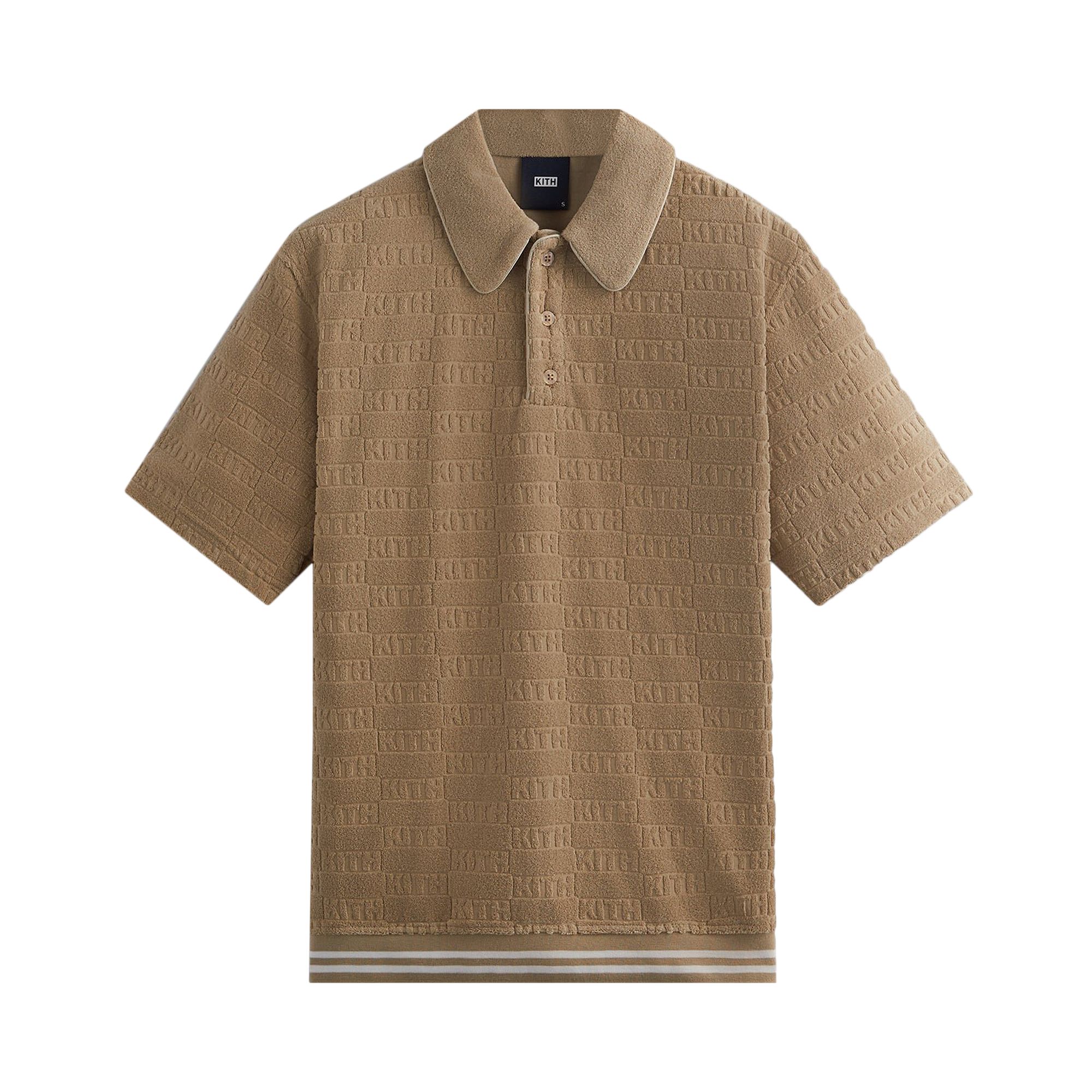 Pre-owned Kith Graham Polo 'canvas' In Tan