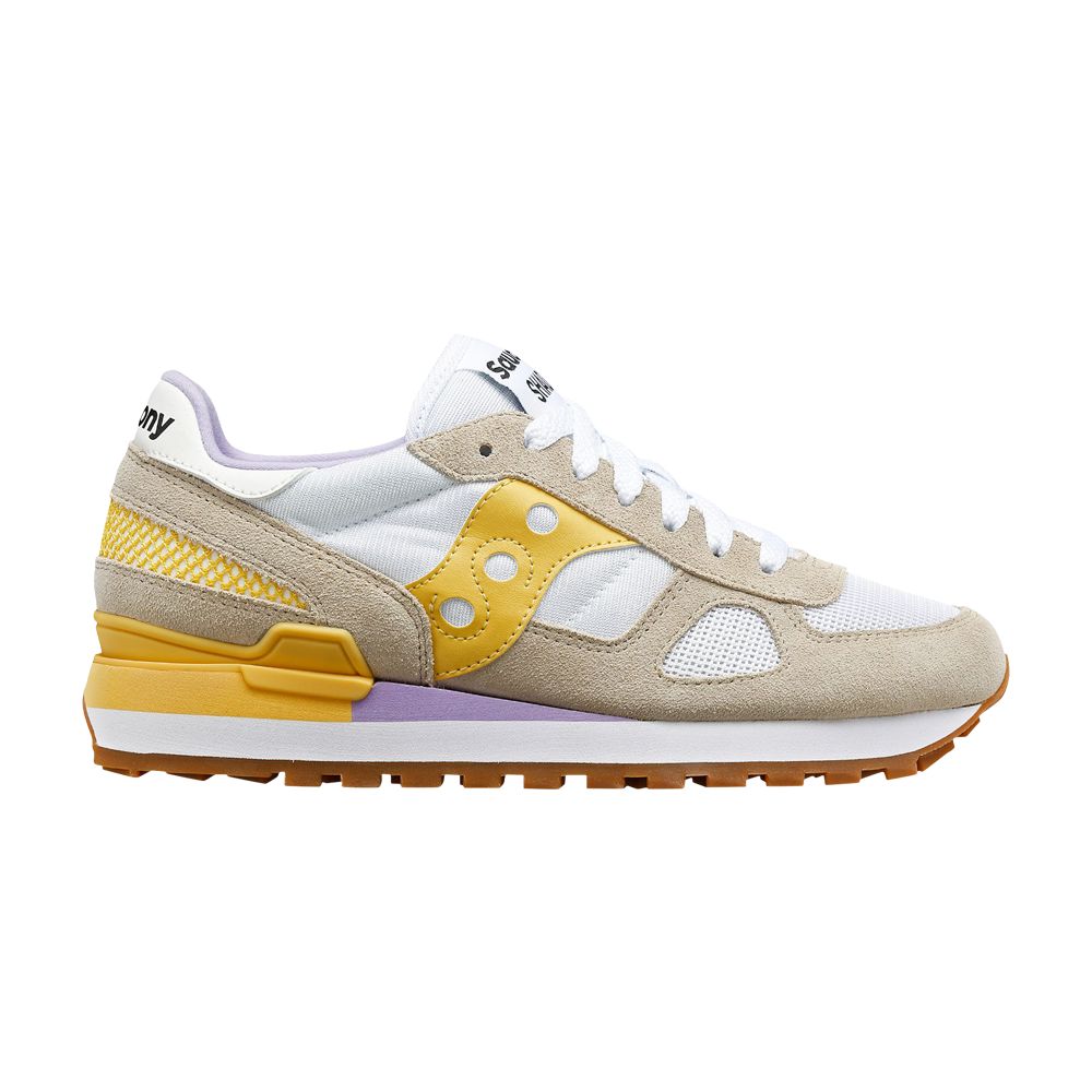 Pre-owned Saucony Wmns Shadow Original 'beige Yellow' In White