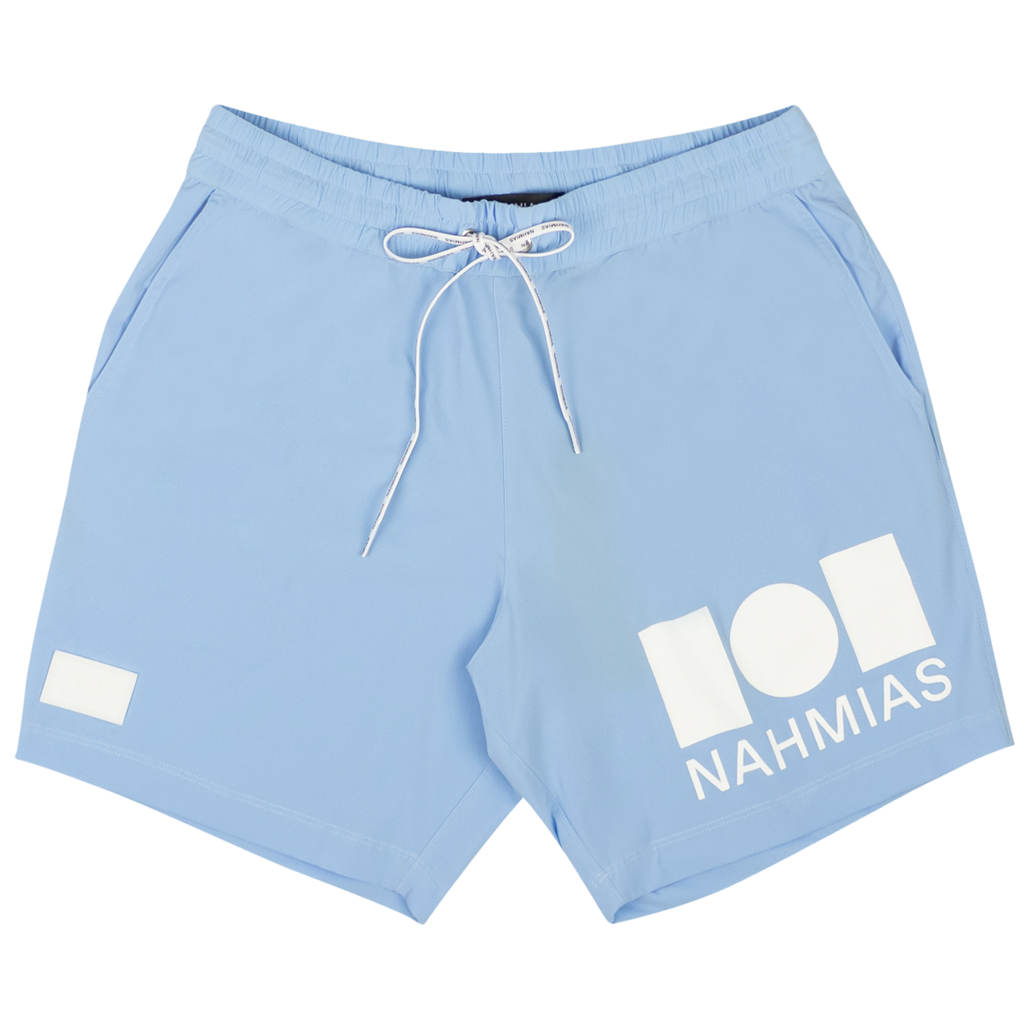 Pre-owned Nahmias Graphic Logo Design Swim Trunks 'blue'