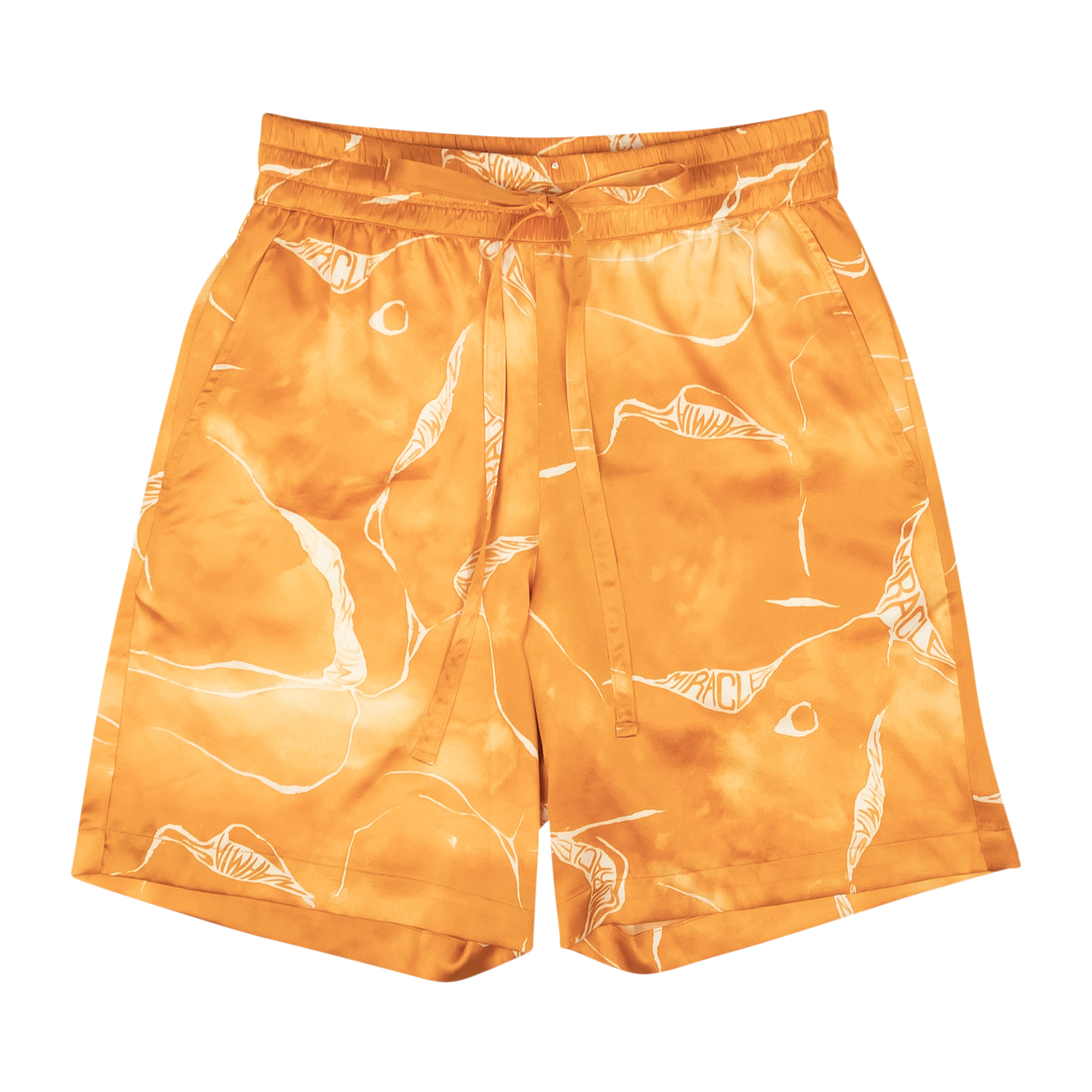 Pre-owned Nahmias Miracle Tie Dye Silk Shorts 'orange'