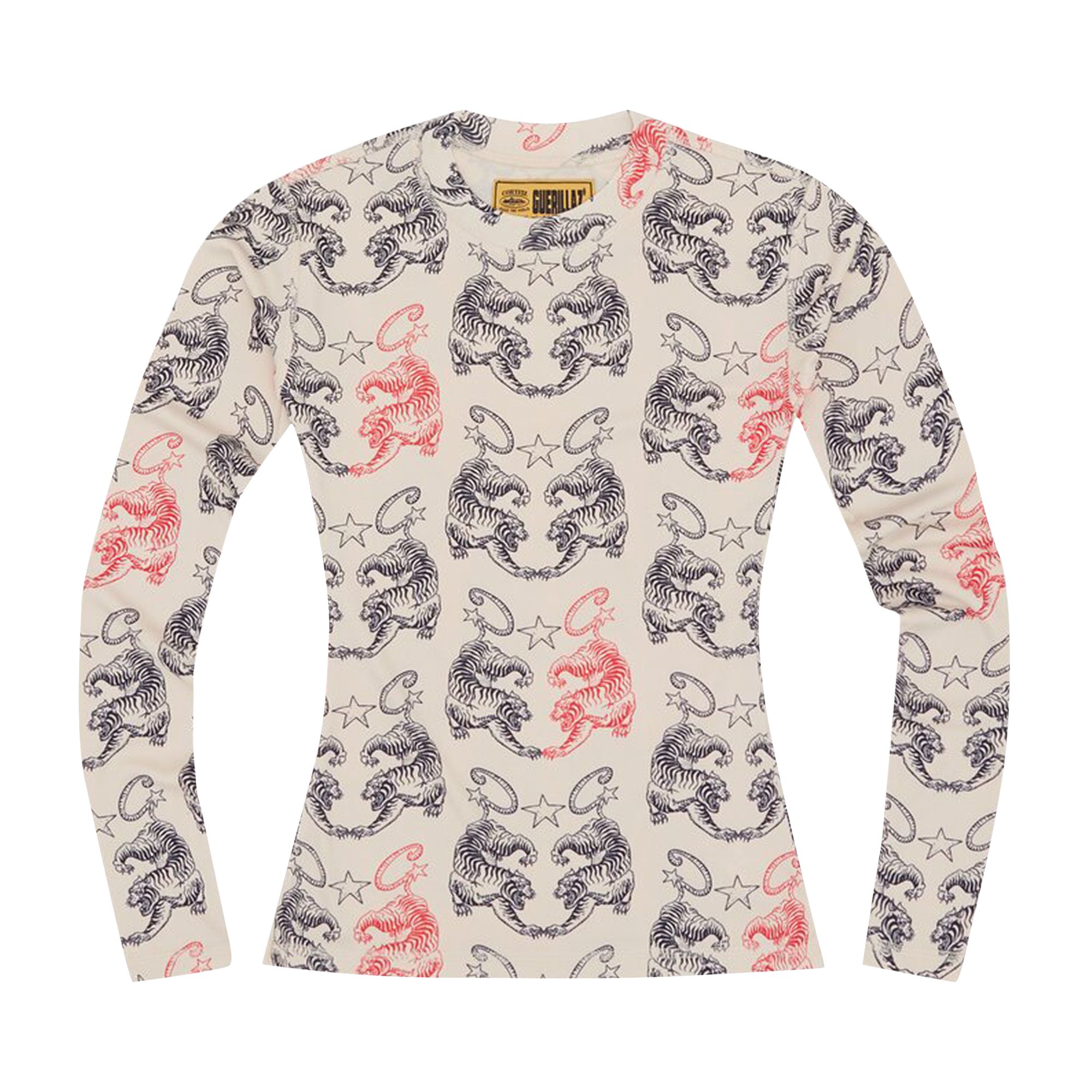 Pre-owned Corteiz Tiger Mesh Long-sleeve 'cream' | Women's Size Xs In White
