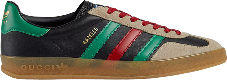 Adidas x Gucci Gazelle Leather & Suede Black / Green / Red Low Top