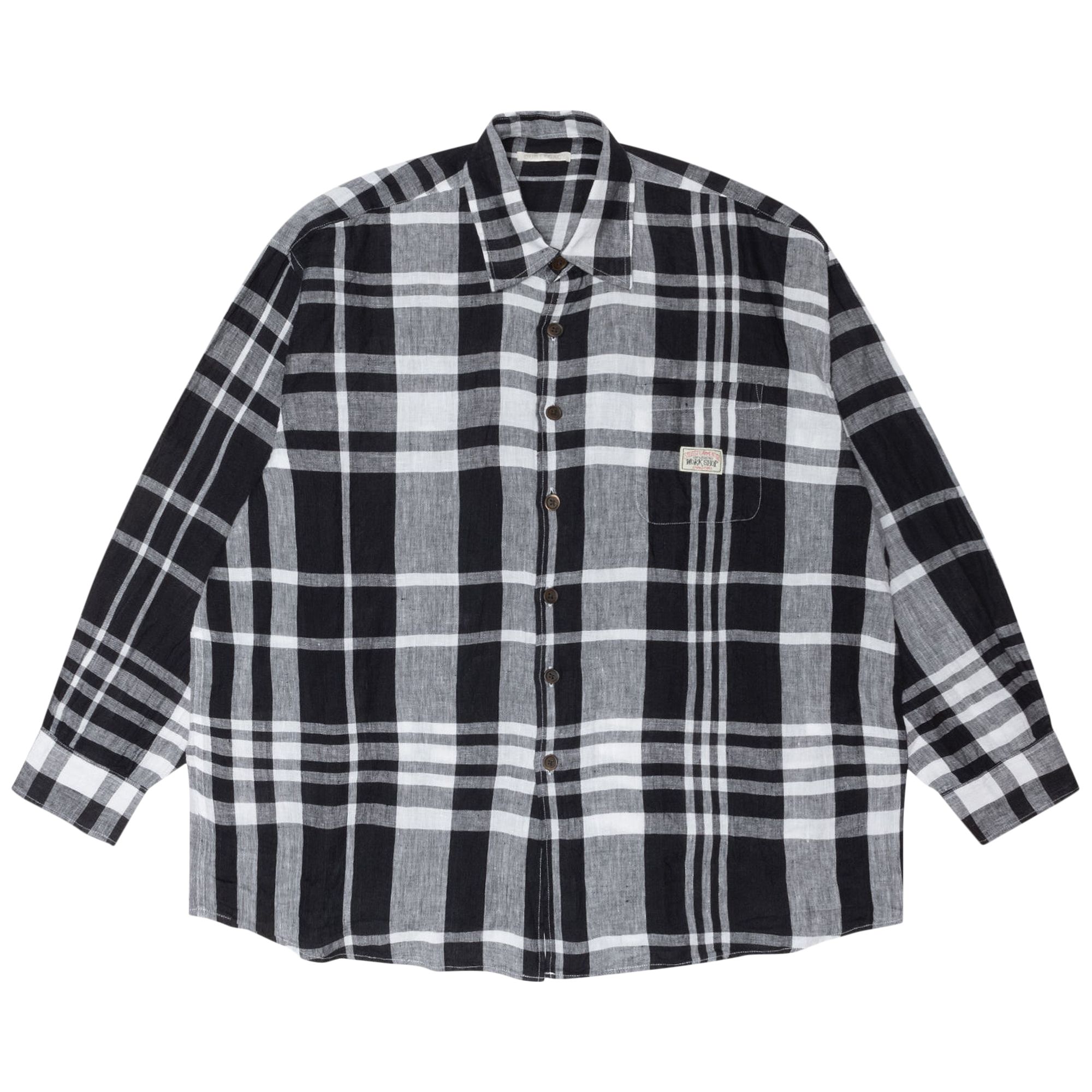 Pre-owned Stussy X Our Legacy Work Shop Borrowed Shirt 'bold Check Linen' In Multi