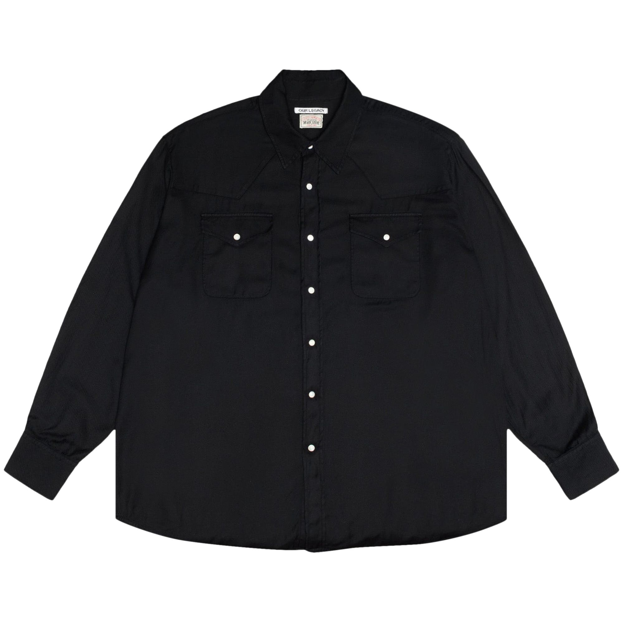 Pre-owned Stussy X Our Legacy Work Shop Ranch Shirt 'black High Twist Twill'