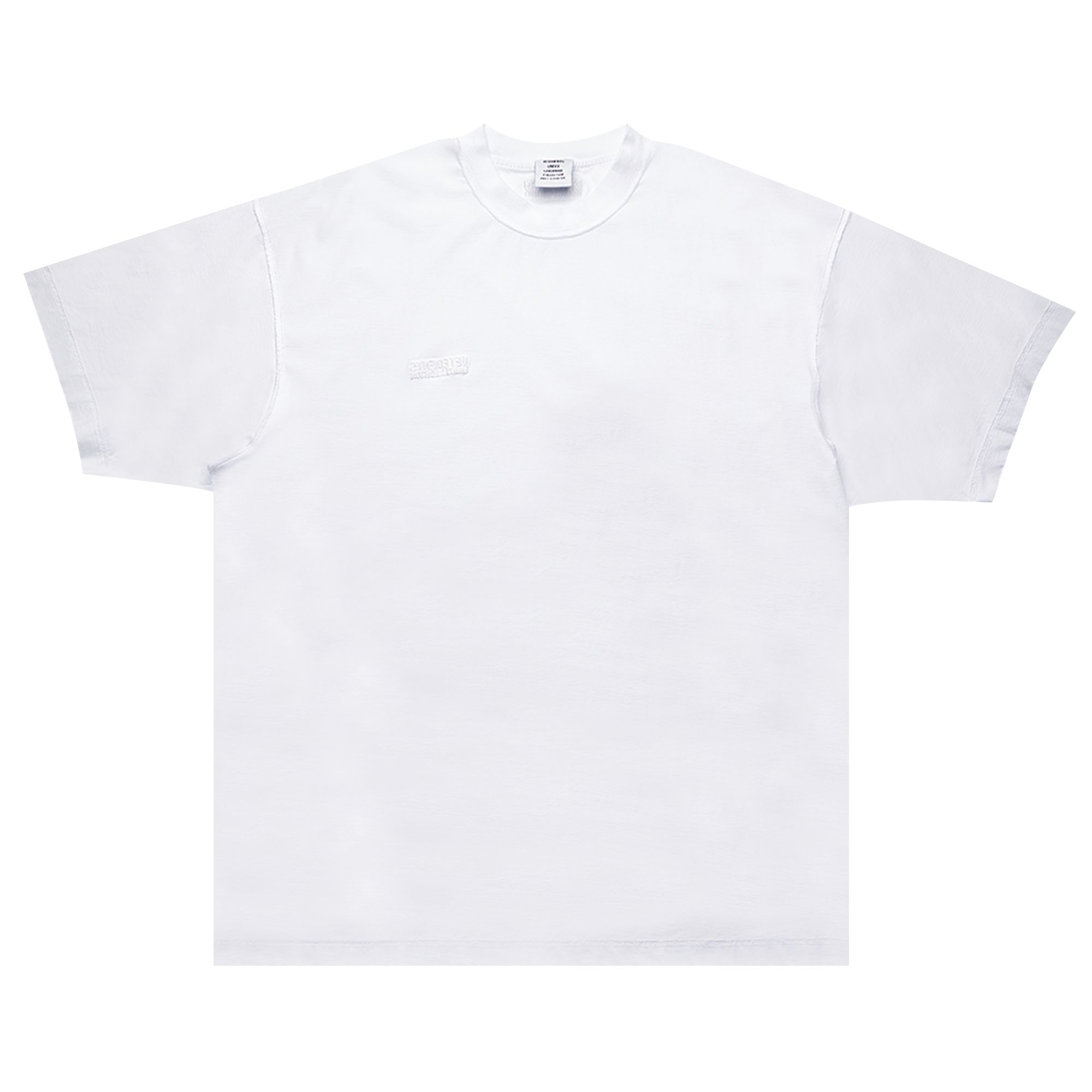 Pre-owned Vetements Inside Out Logo T-shirt 'white'