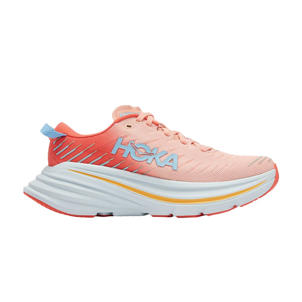 Pre-owned Hoka One One Wmns Bondi X 'camellia Peach Parfait' In Pink