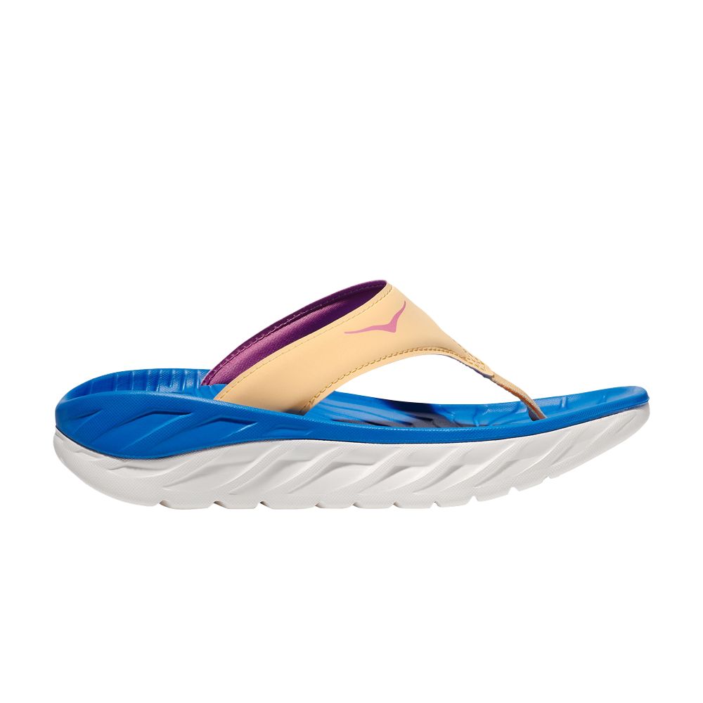 Pre-owned Hoka Wmns Ora Recovery Flip Slide 'impala Coastal Sky' In Blue
