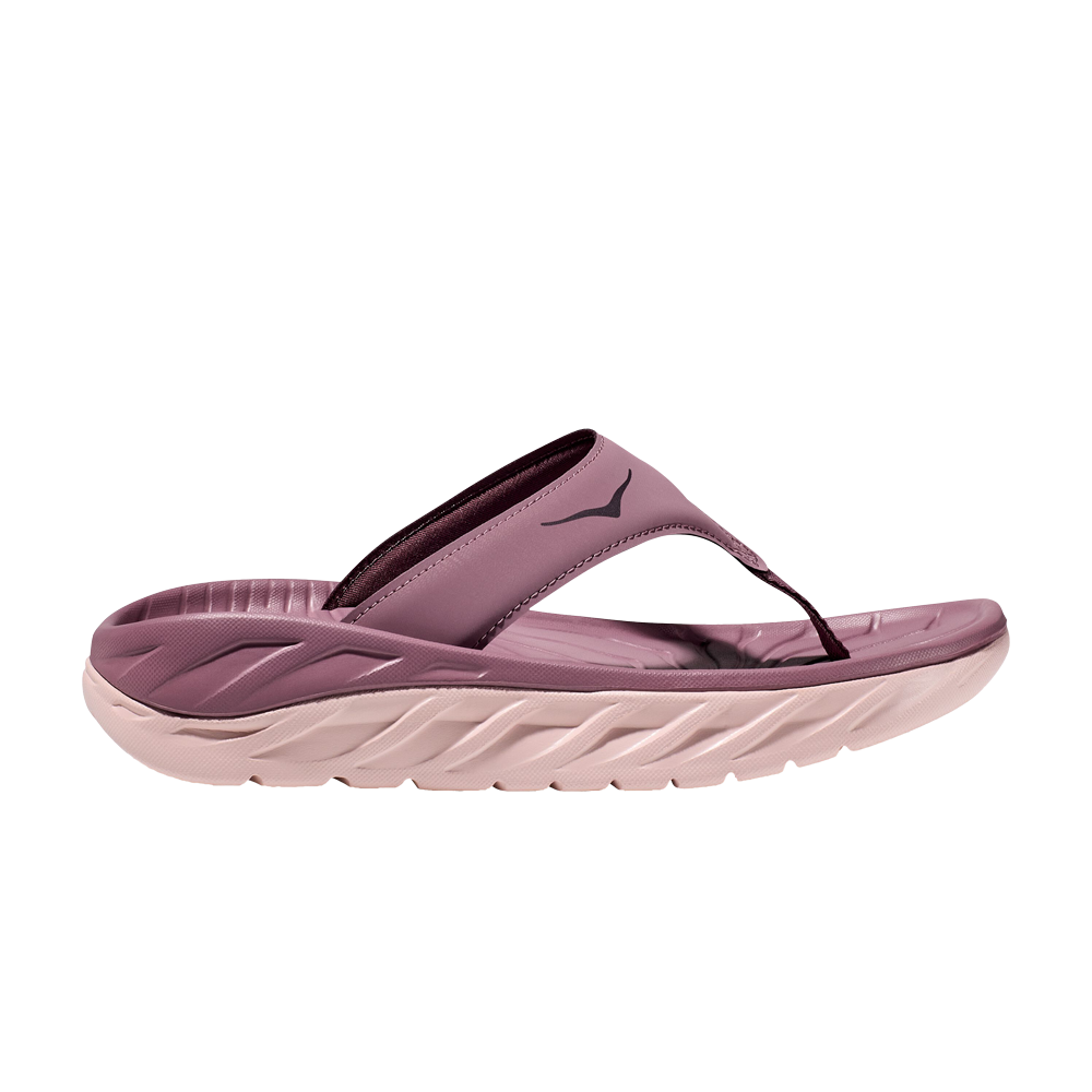 Pre-owned Hoka One One Wmns Ora Recovery Flip Slide 'wistful Mauve' In Purple