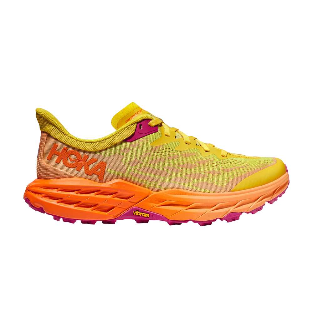 Pre-owned Hoka One One Wmns Speedgoat 5 'passion Fruit Mock Orange' In Yellow