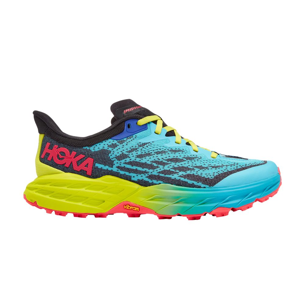 Pre-owned Hoka One One Wmns Speedgoat 5 'scuba Blue Green Glow'