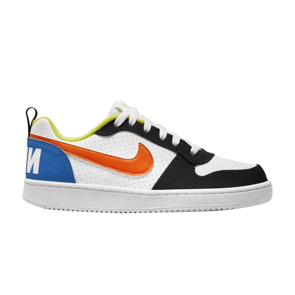 Pre-owned Nike Court Borough Low Gs 'black Orange Blue' | White | Kid's Size 3.5