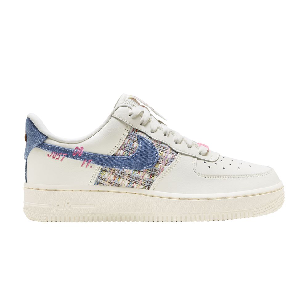 Pre-owned Nike Wmns Air Force 1 Low '07 Lx 'denim Bouclé' In White