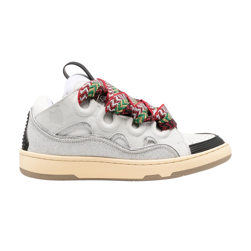 Pre-owned Lanvin Wmns Curb Sneakers 'white Glitter'