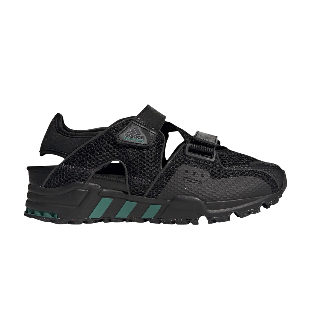 Pre-owned Adidas Originals Eqt93 Sandal 'core Black Green'