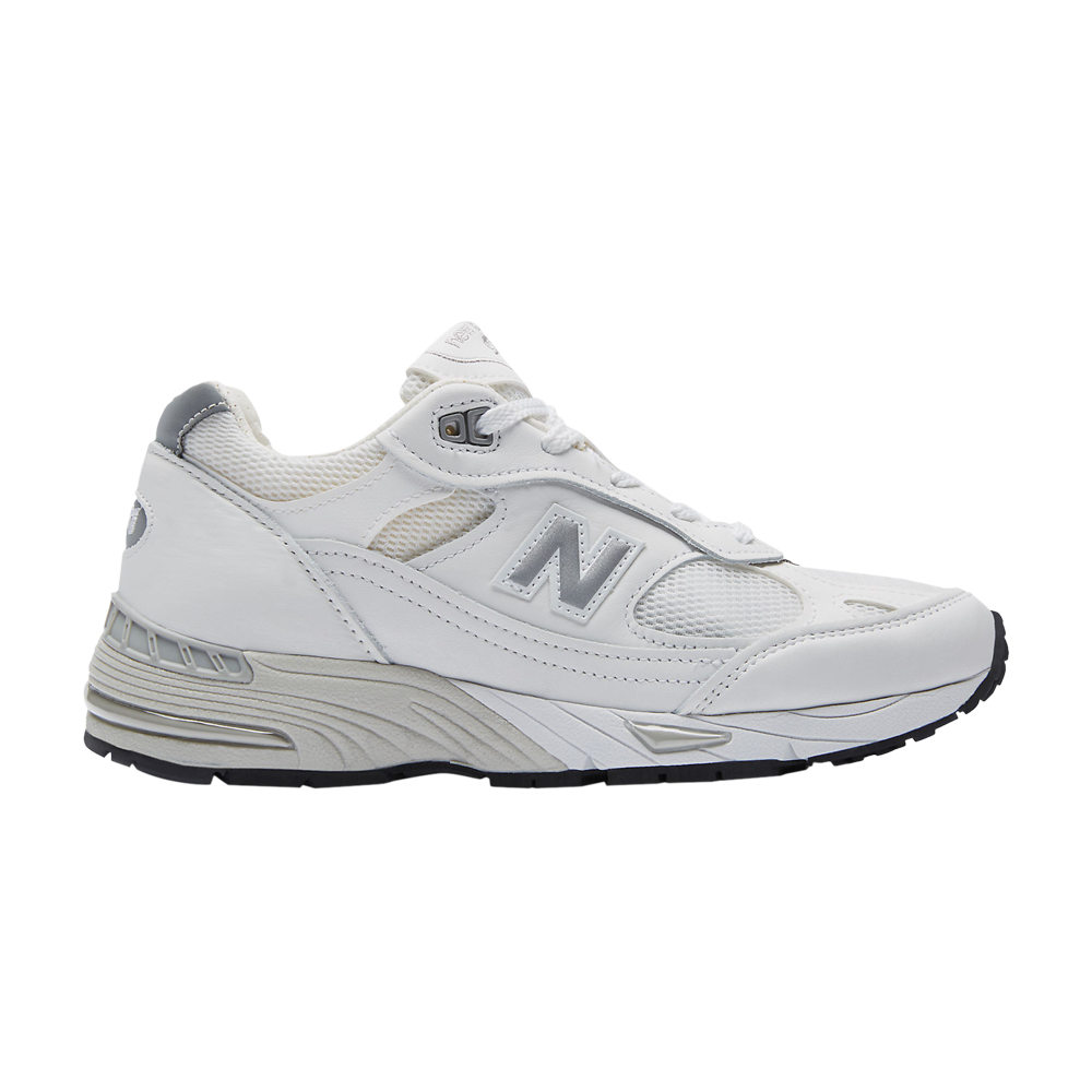 Pre-owned New Balance Wmns 991 Made In England 'white Silver'