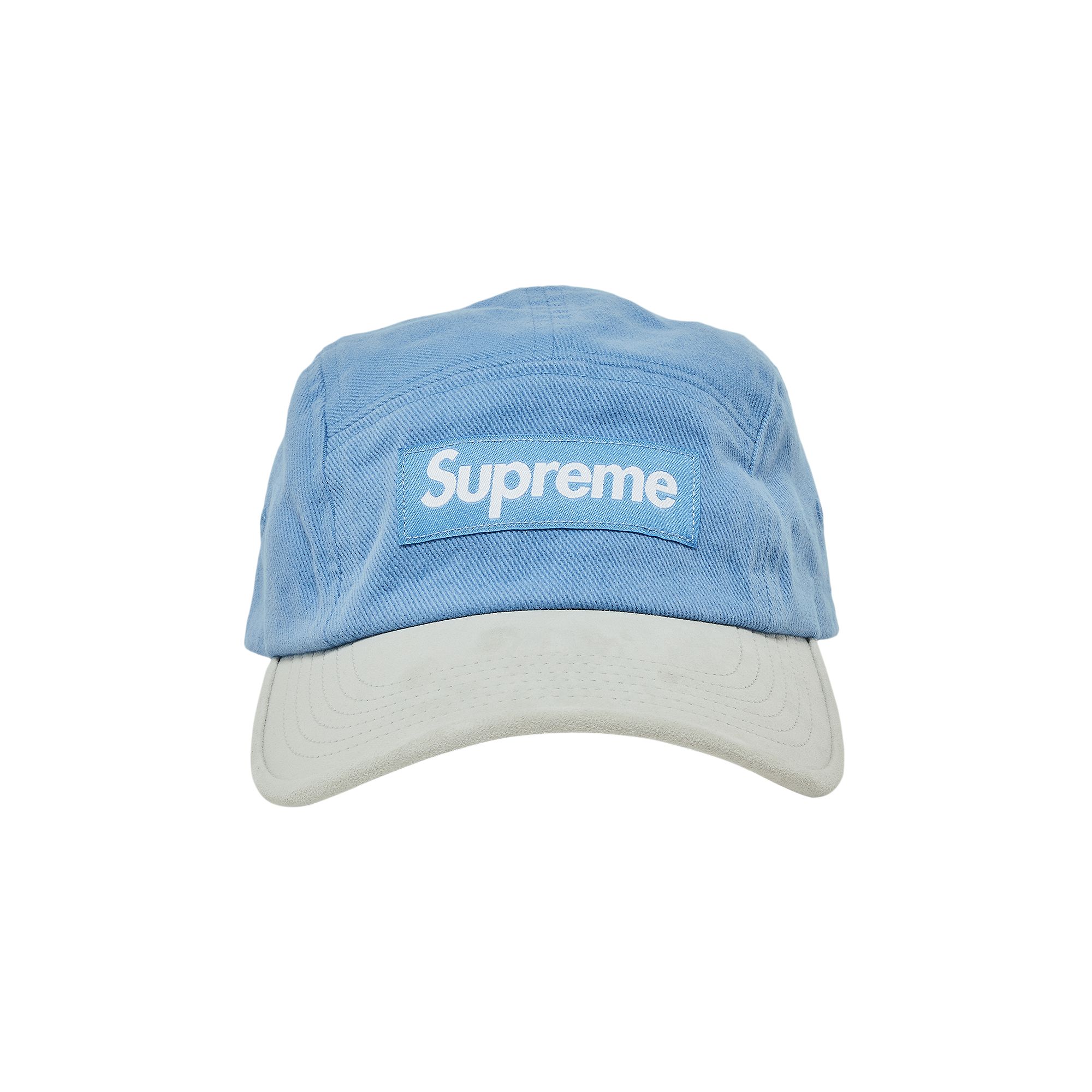 Pre-owned Supreme Suede Visor Camp Cap 'light Blue'