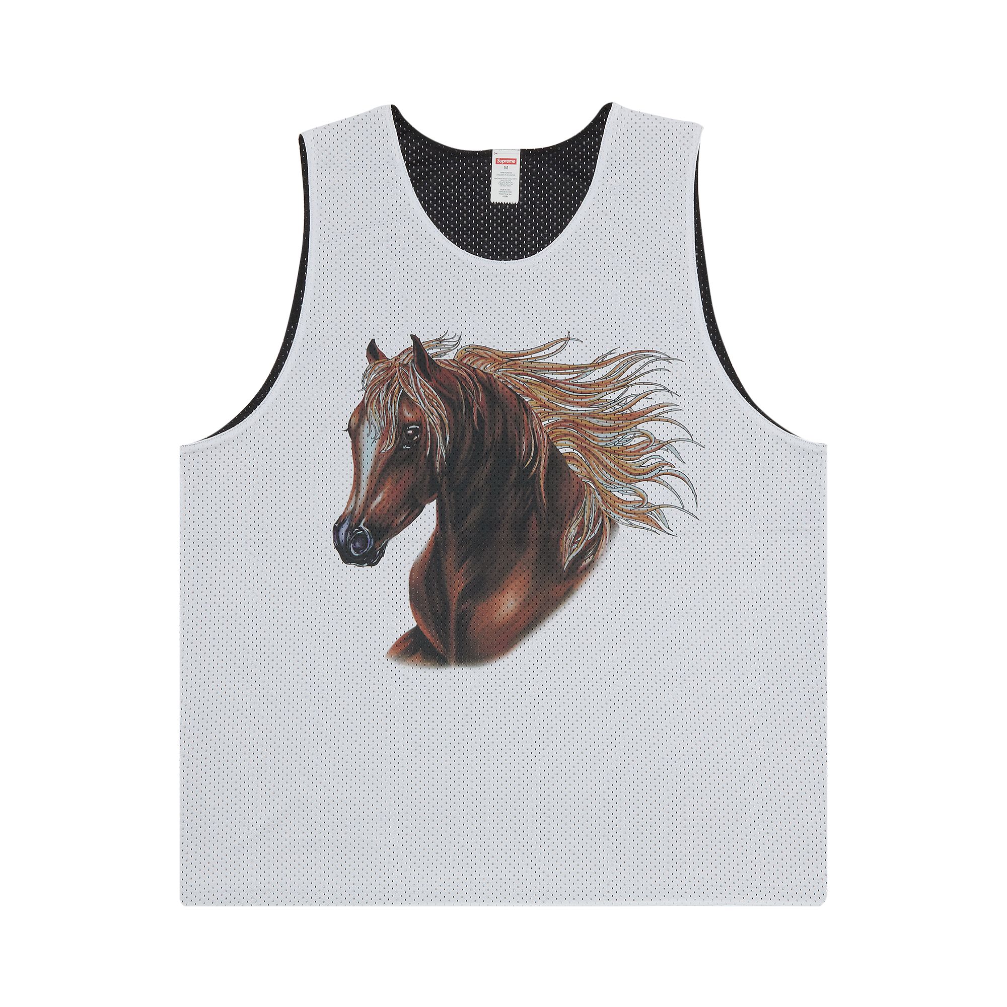 SUPREME SUPREME MUSTANG REVERSIBLE BASKETBALL JERSEY 'WHITE'