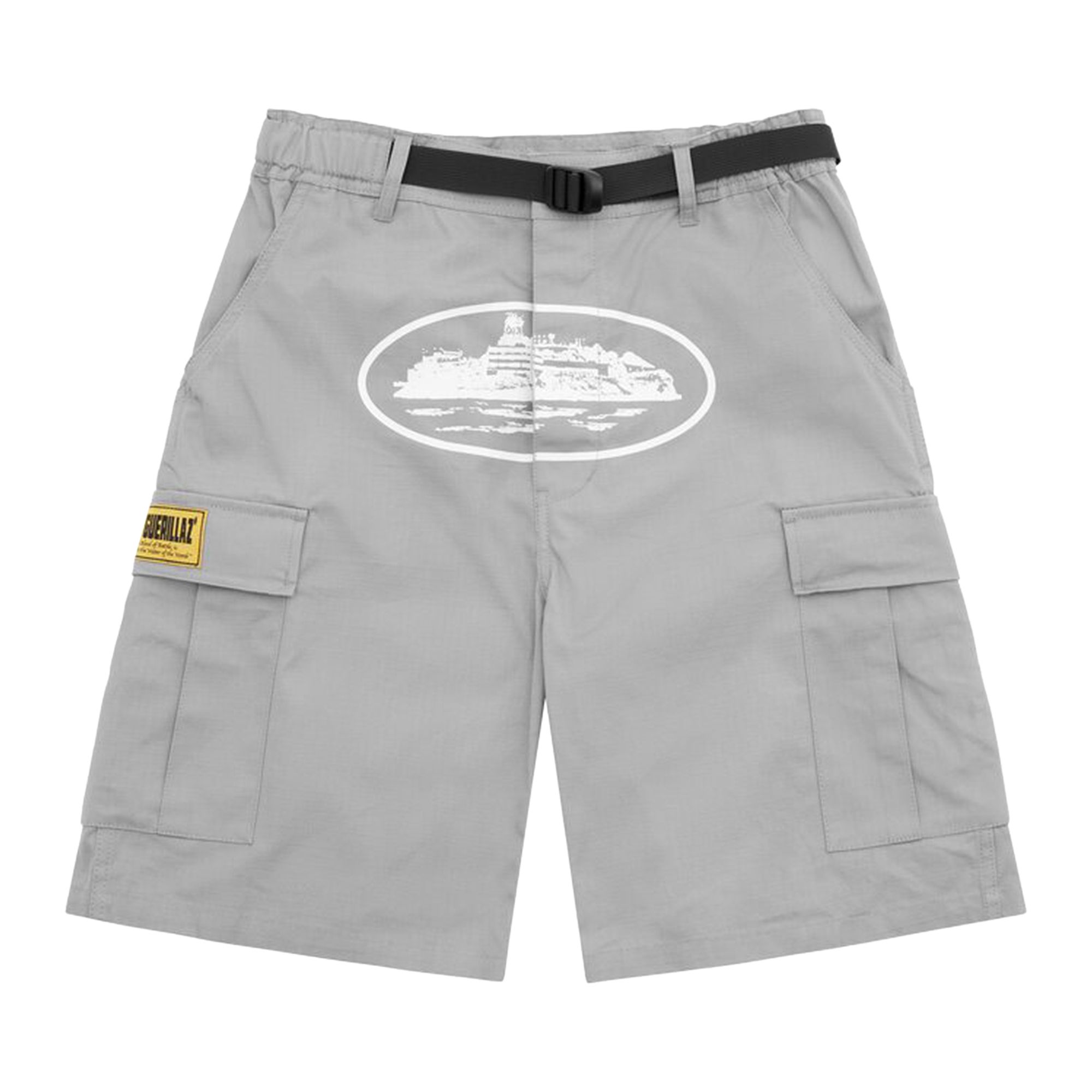 Pre-owned Corteiz Alcatraz Cargo Shorts 'grey'