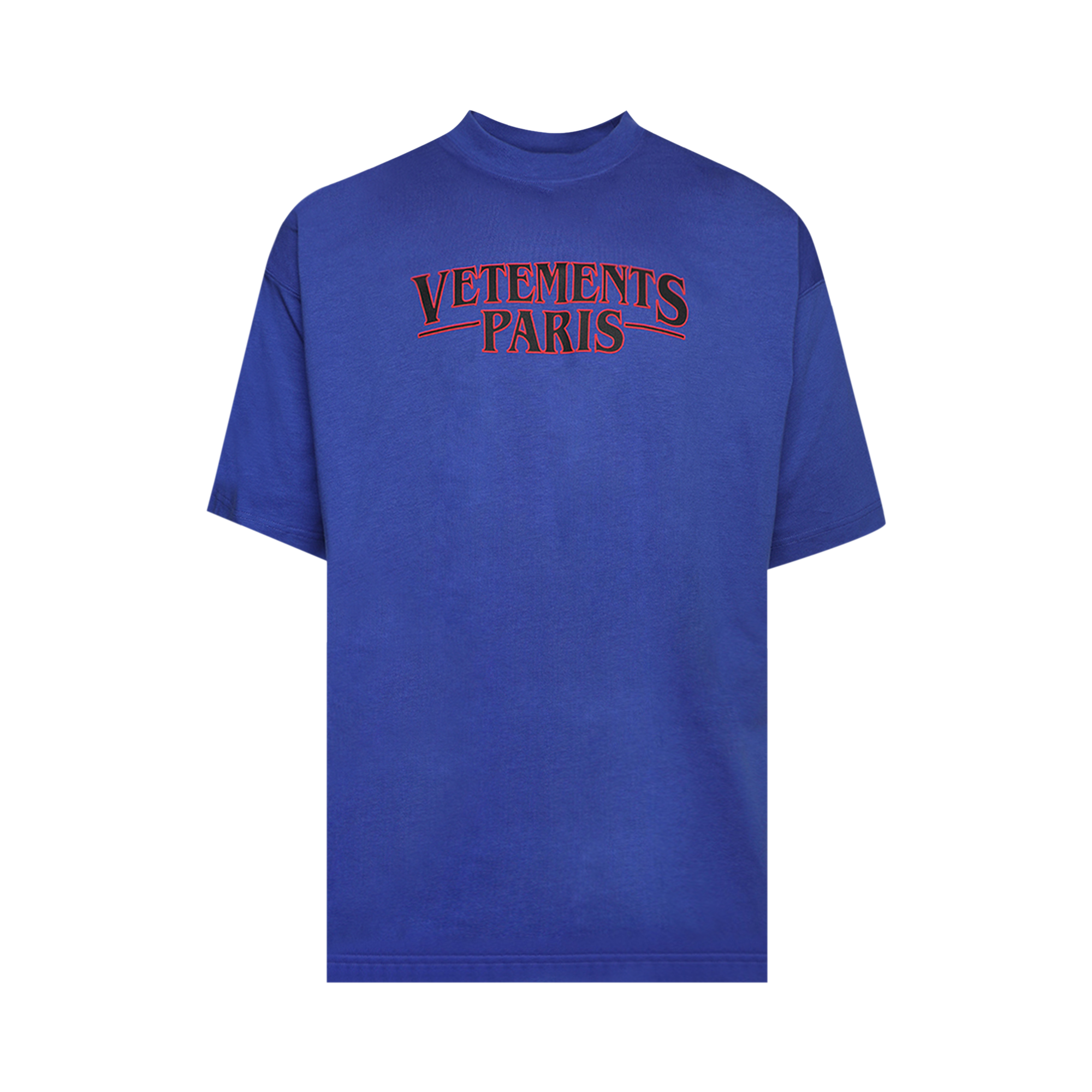 Pre-owned Vetements Paris Logo T-shirt 'royal Blue'