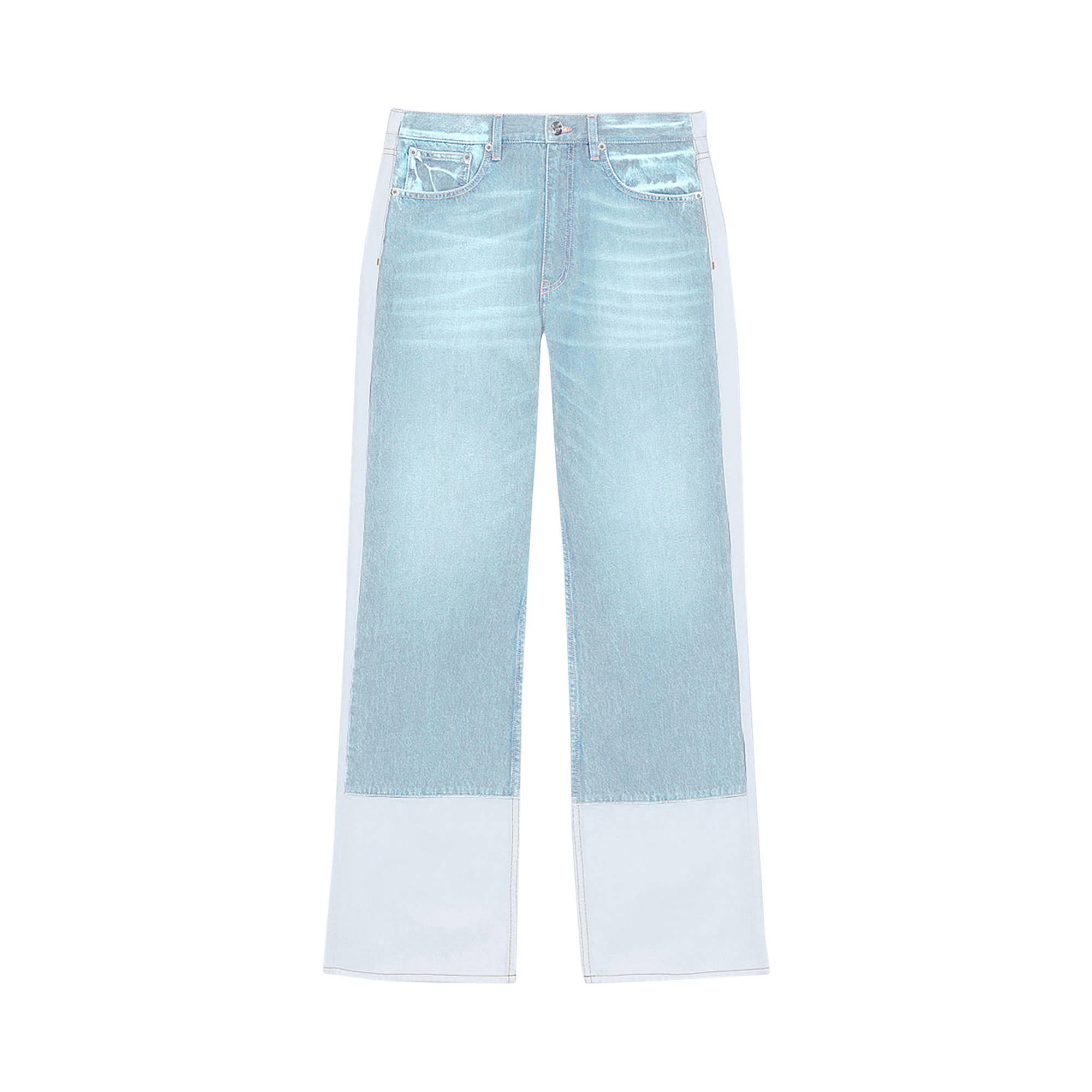 Pre-owned Bluemarble Bicolor Denim Pants 'bicolor' In Multi-color
