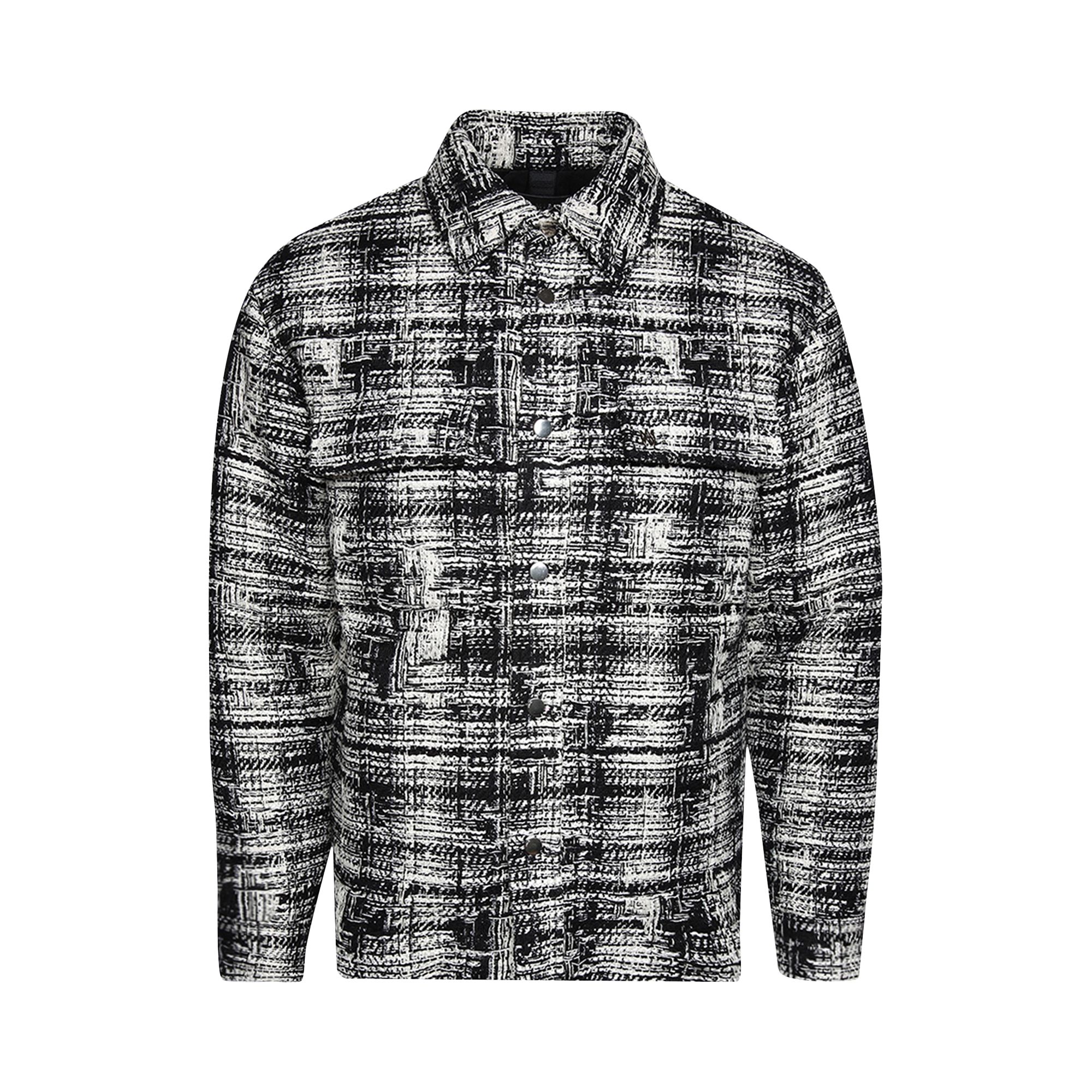 Pre-owned Amiri Tweed Padded Overshirt 'black/white' | Men's Size S
