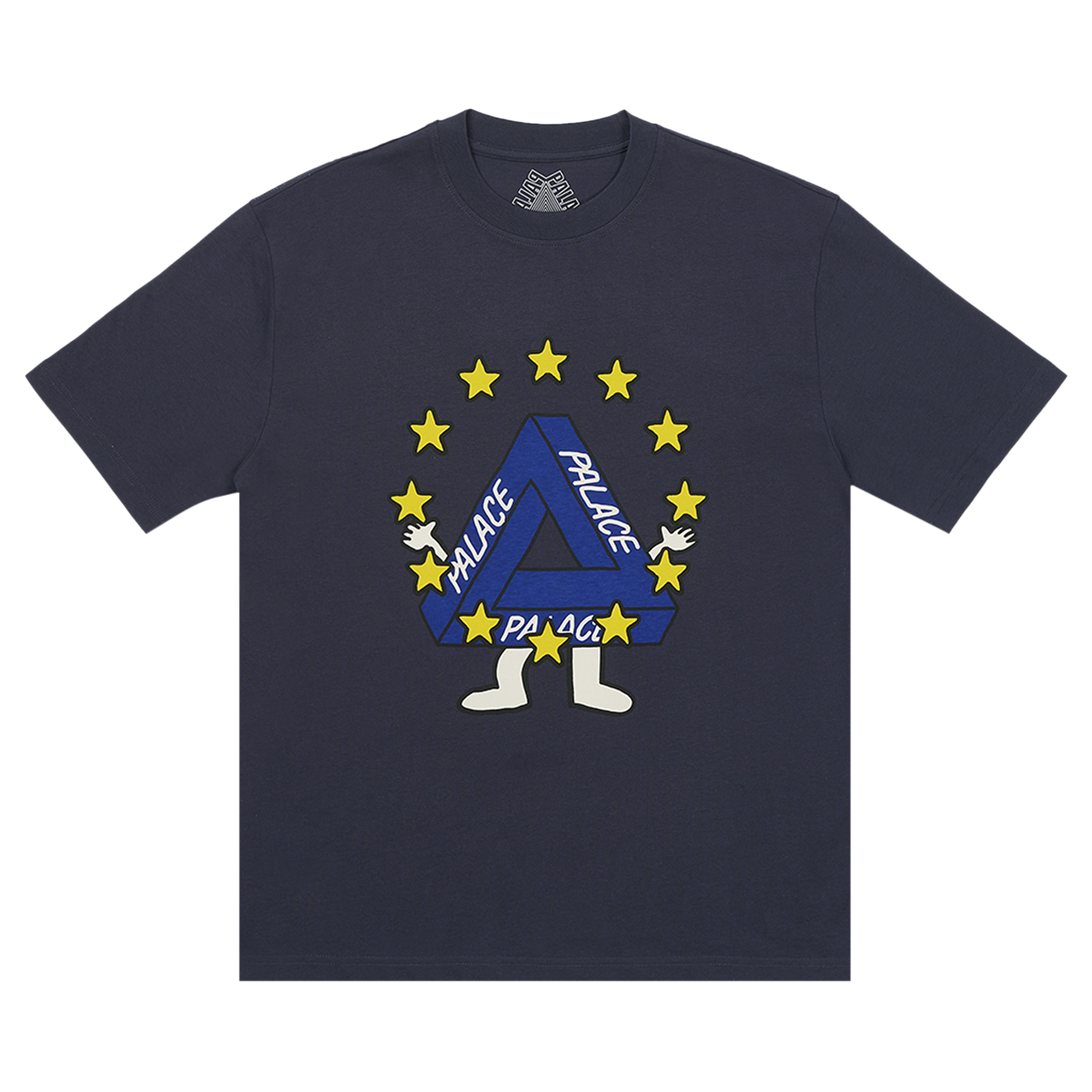 Pre-owned Palace Missing Eu T-shirt 'navy' In Blue