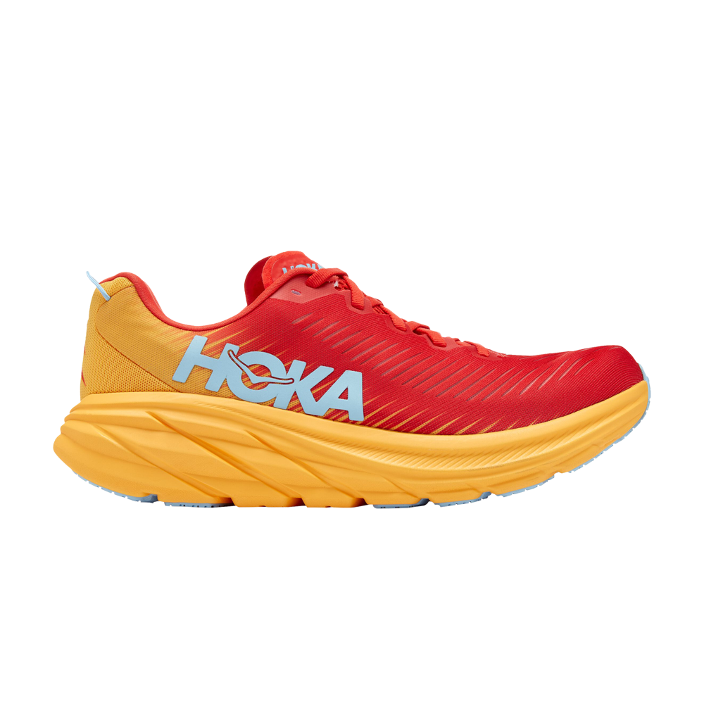 Pre-owned Hoka One One Rincon 3 'fiesta Amber Yellow' In Red