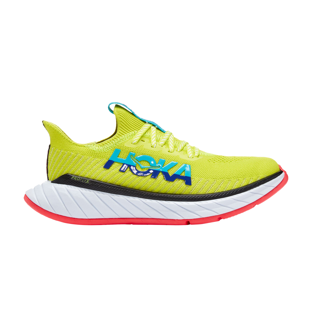 Pre-owned Hoka One One Wmns Carbon X 3 'evening Primrose Scuba Blue' In Green