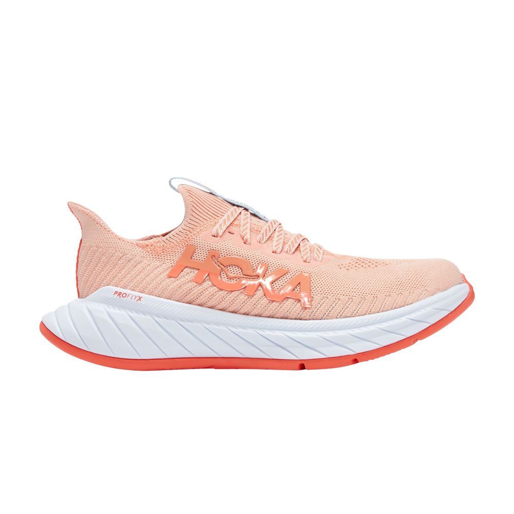 Pre-owned Hoka Wmns Carbon X 3 'peach Parfait' In Pink