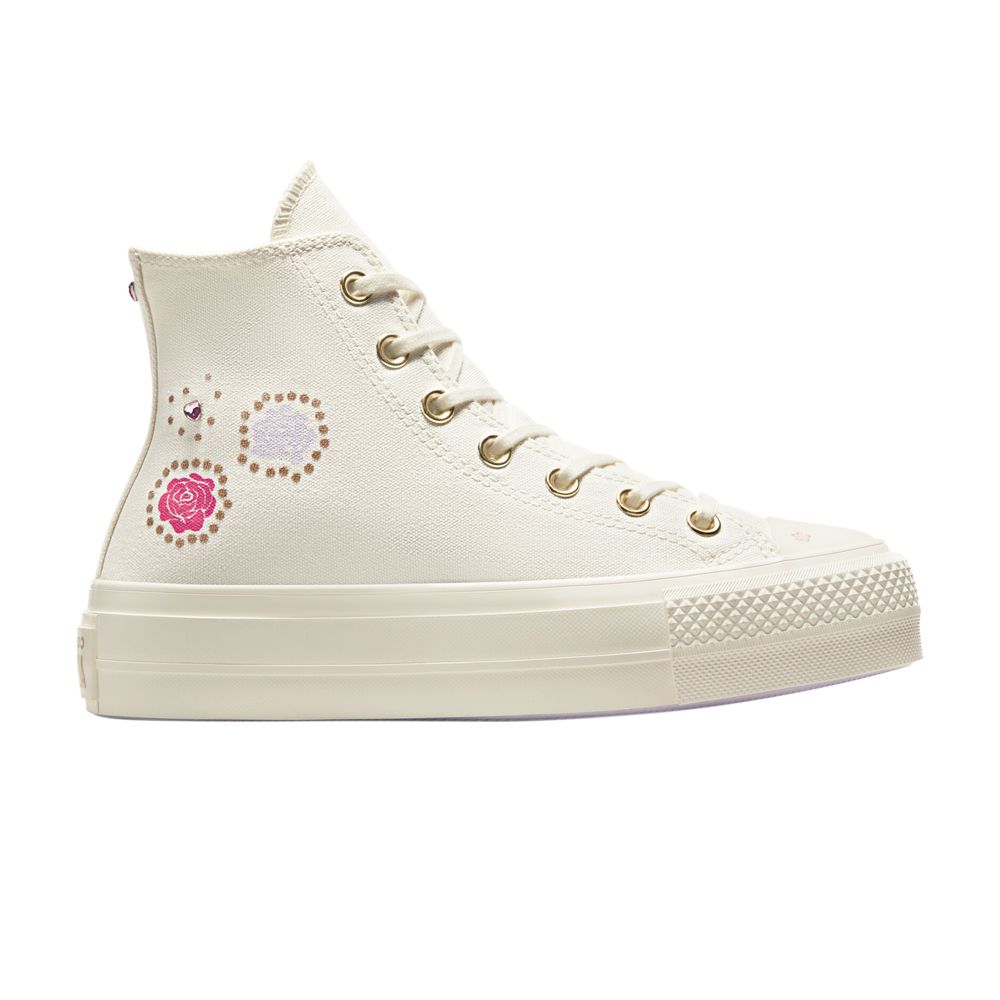 Pre-owned Converse Wmns Chuck Taylor All Star Platform High 'gem Shine' In Cream