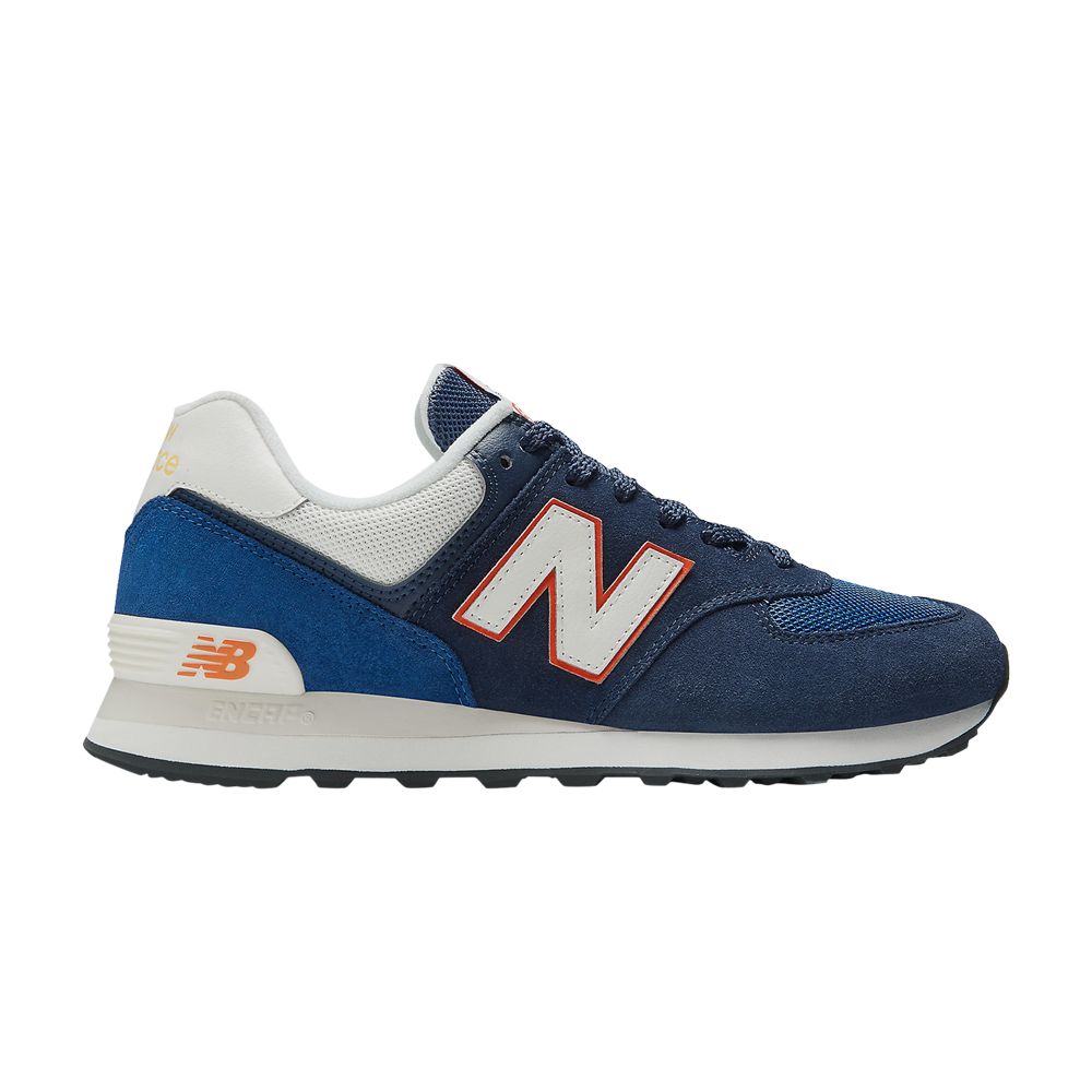 Pre-owned New Balance 574 'navy Orange Yellow' In Blue