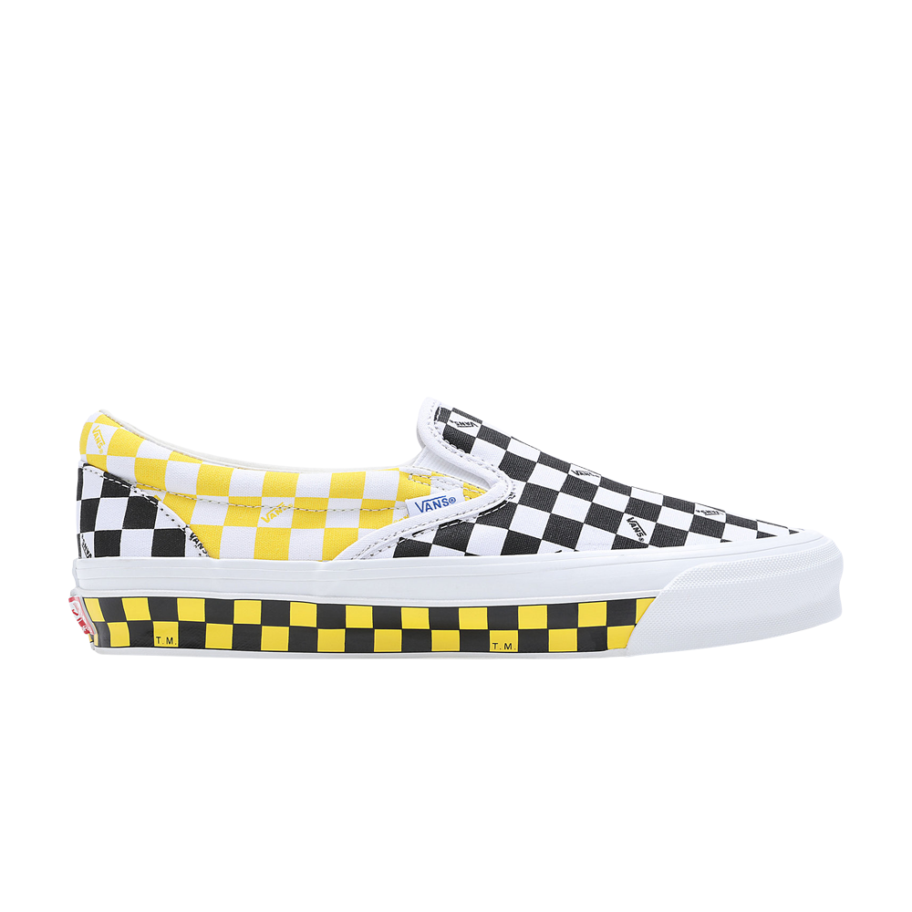 Pre-owned Vans Og Classic Slip-on Lx 'checkerboard - Black Yellow'