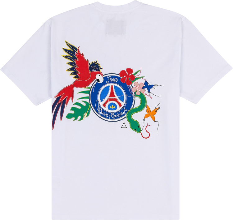 Paris Saint-Germain x Esteban Cortázar Printed Patchwork PSG Logo T-Shirt 'White'